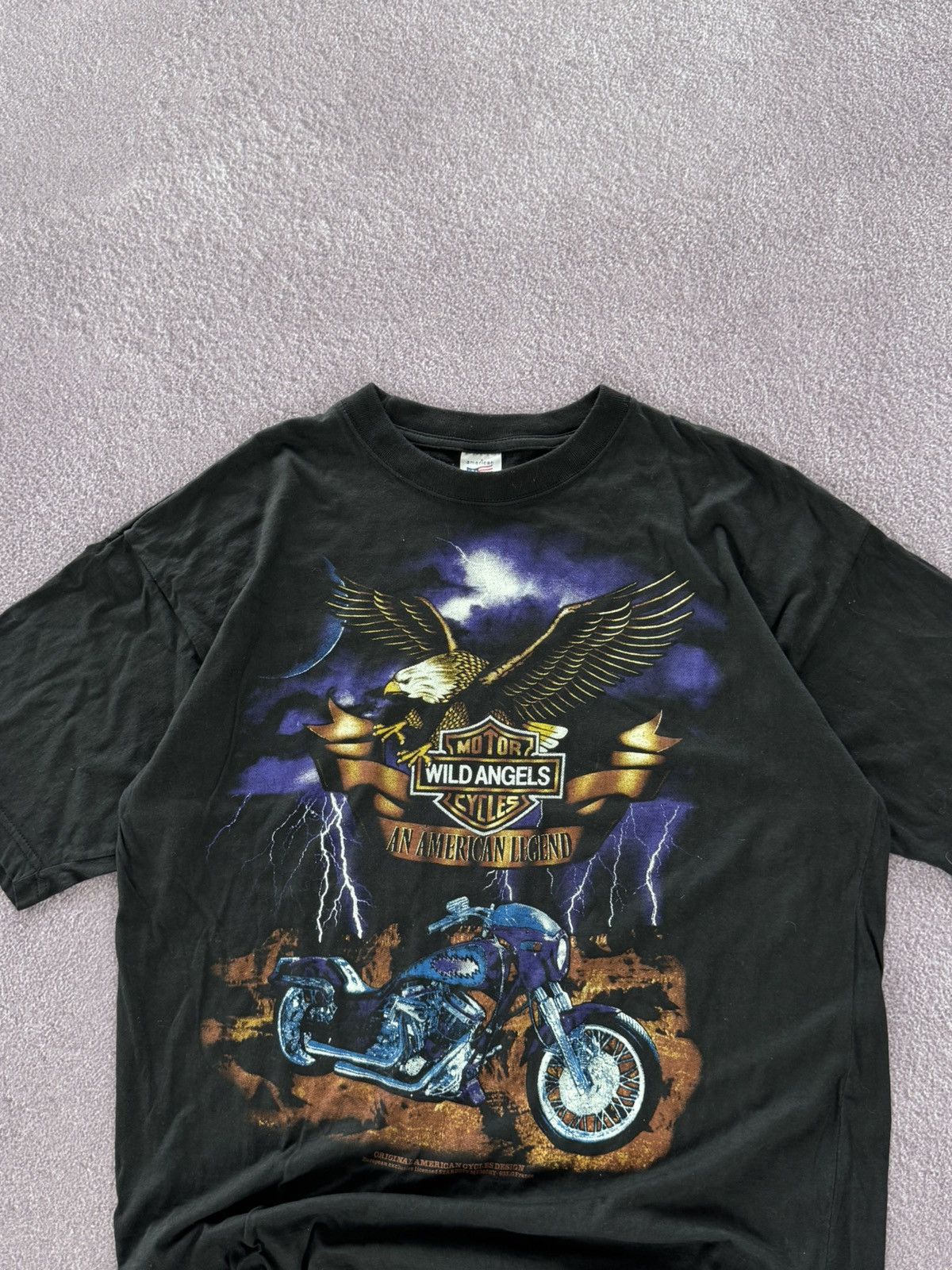 Harley Davidson Harley Davidson Vibe Early 90s Crazy Print Rare T-Shirt Size US XXL / EU 58 / 5 - 2 Thumbnail
