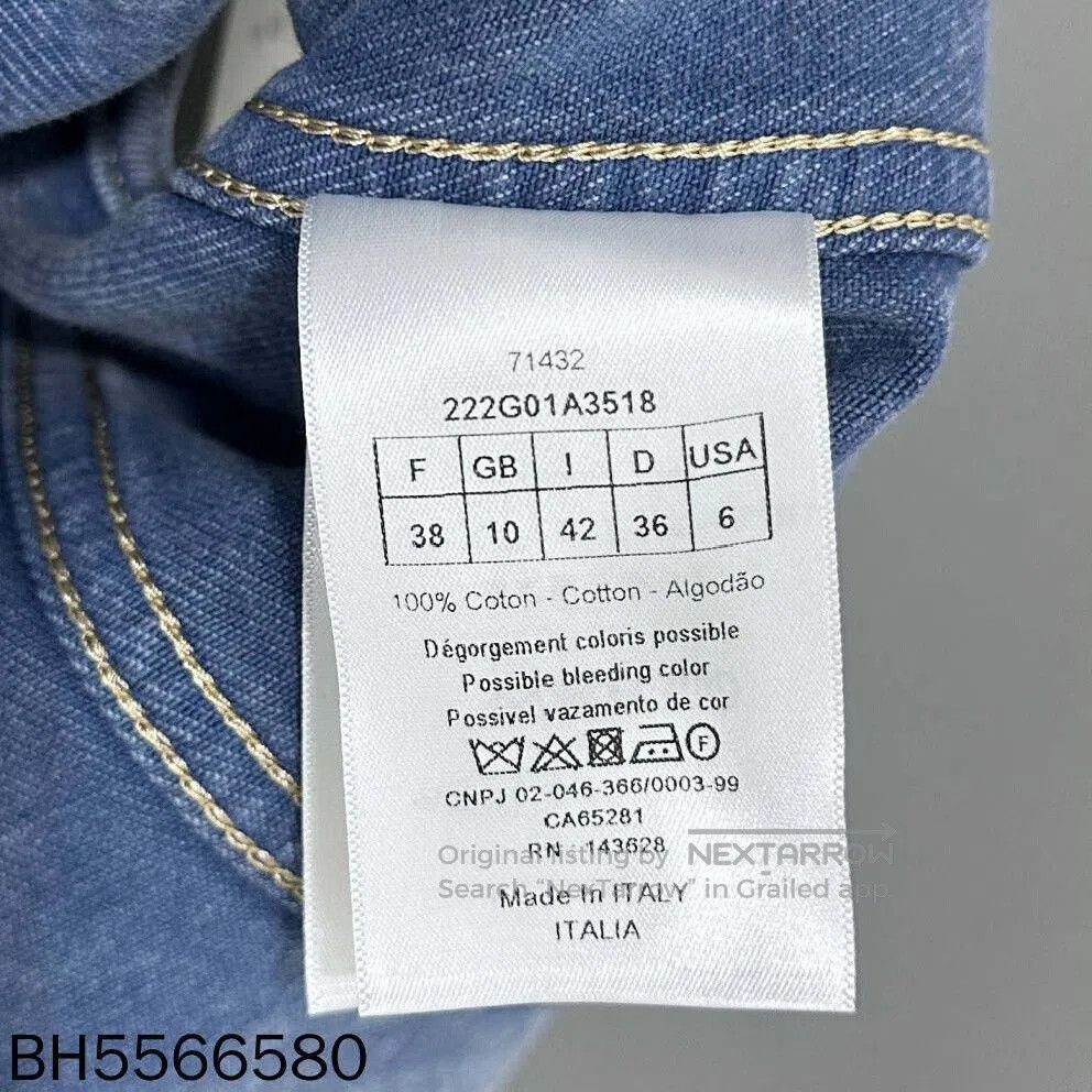 Dior distressed embroidered bee logo denim vest. Size US M / EU 48-50 / 2 - 4 Thumbnail