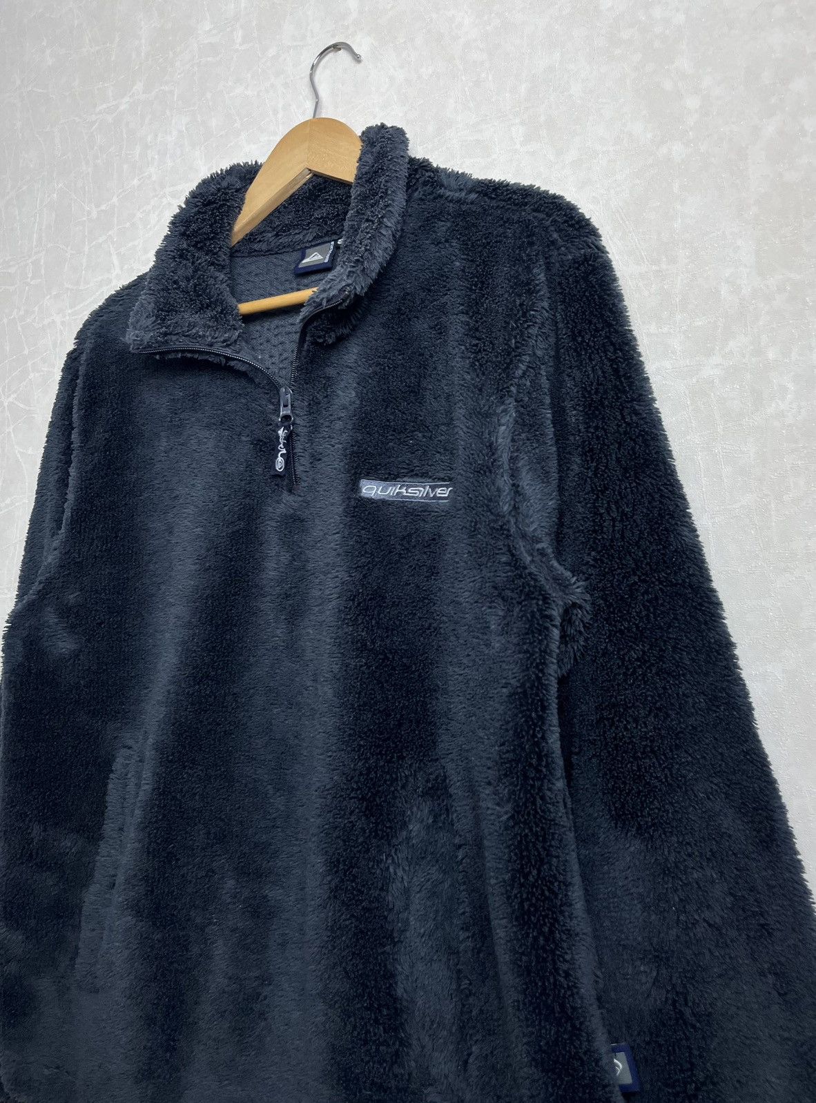 Quiksilver Vintage Quicksilver Big Logo 1/4 Zip Fleece Sweatshirt 00s Size US S / EU 44-46 / 1 - 6 Thumbnail