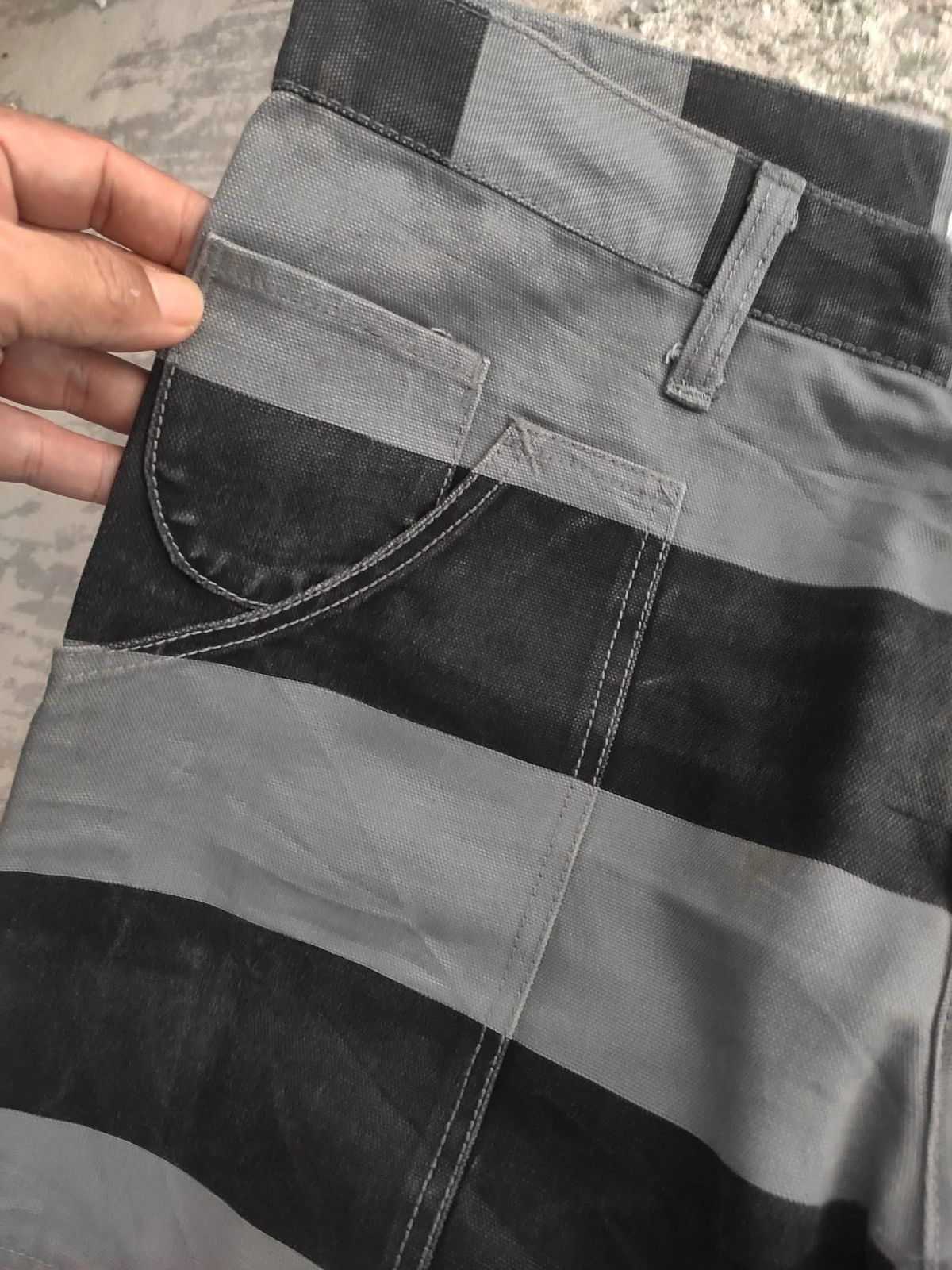 Japanese Brand 💥Biker Style💥Road Runner Prisoner Stripe Sturdy Pant F469 Size US 33 - 4 Thumbnail