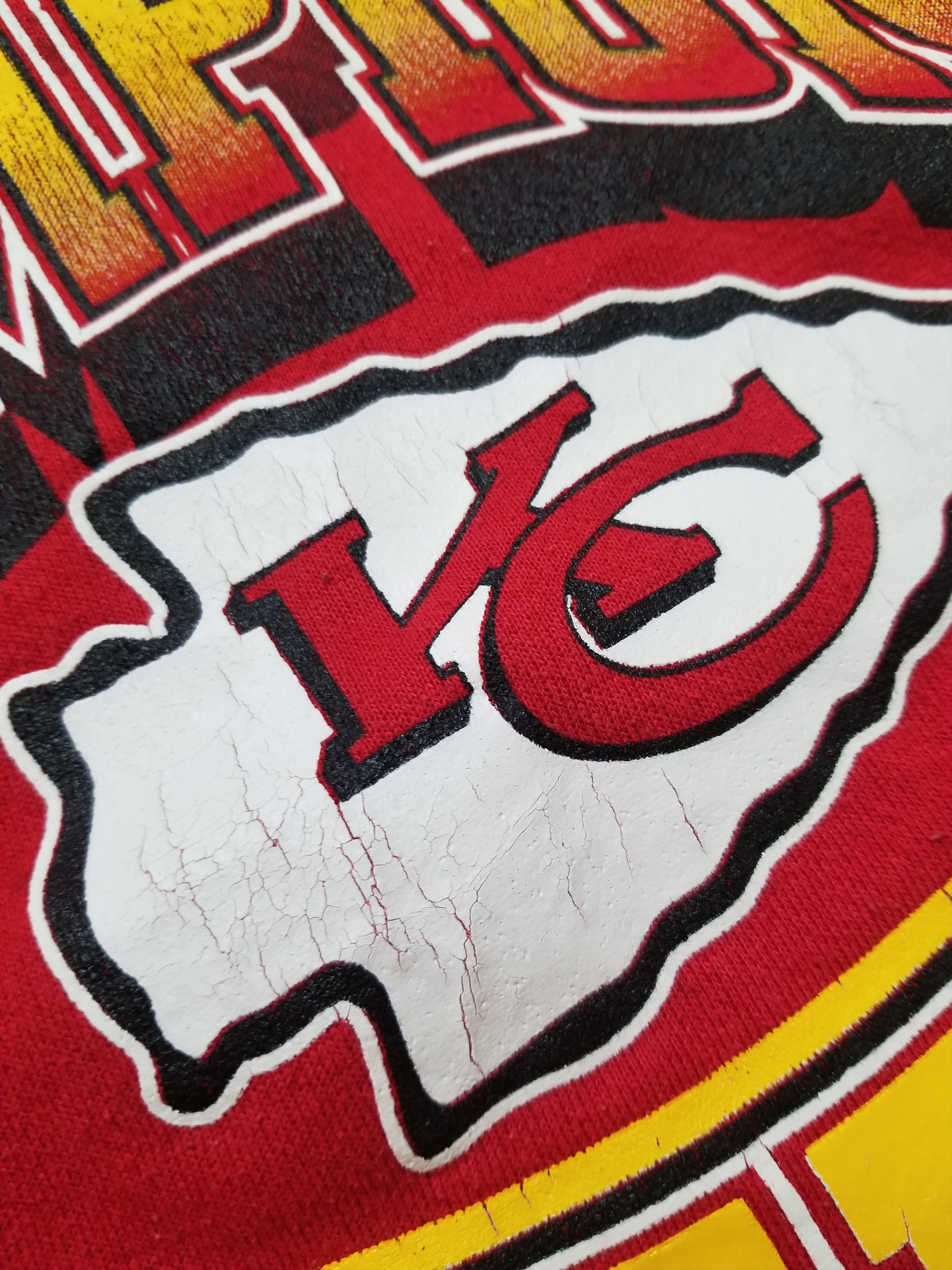 Logo 7 VTG 90s Kansas City Chiefs Heavy Weight 1993 AFC Western Size US L / EU 52-54 / 3 - 10 Thumbnail