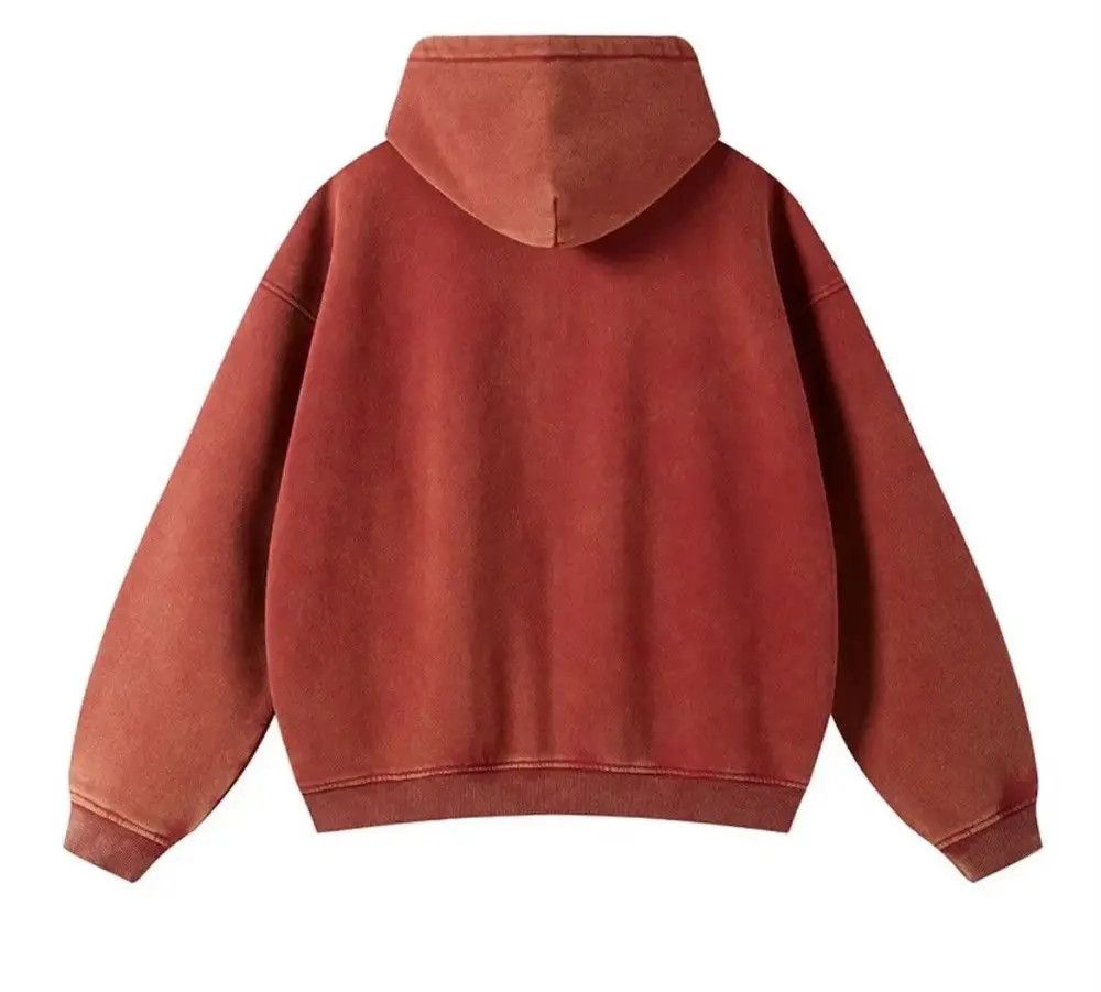 Japanese Brand × Vintage Red Batik Fleece Zippered Hoodie Size US XXL / EU 58 / 5 - 2 Thumbnail