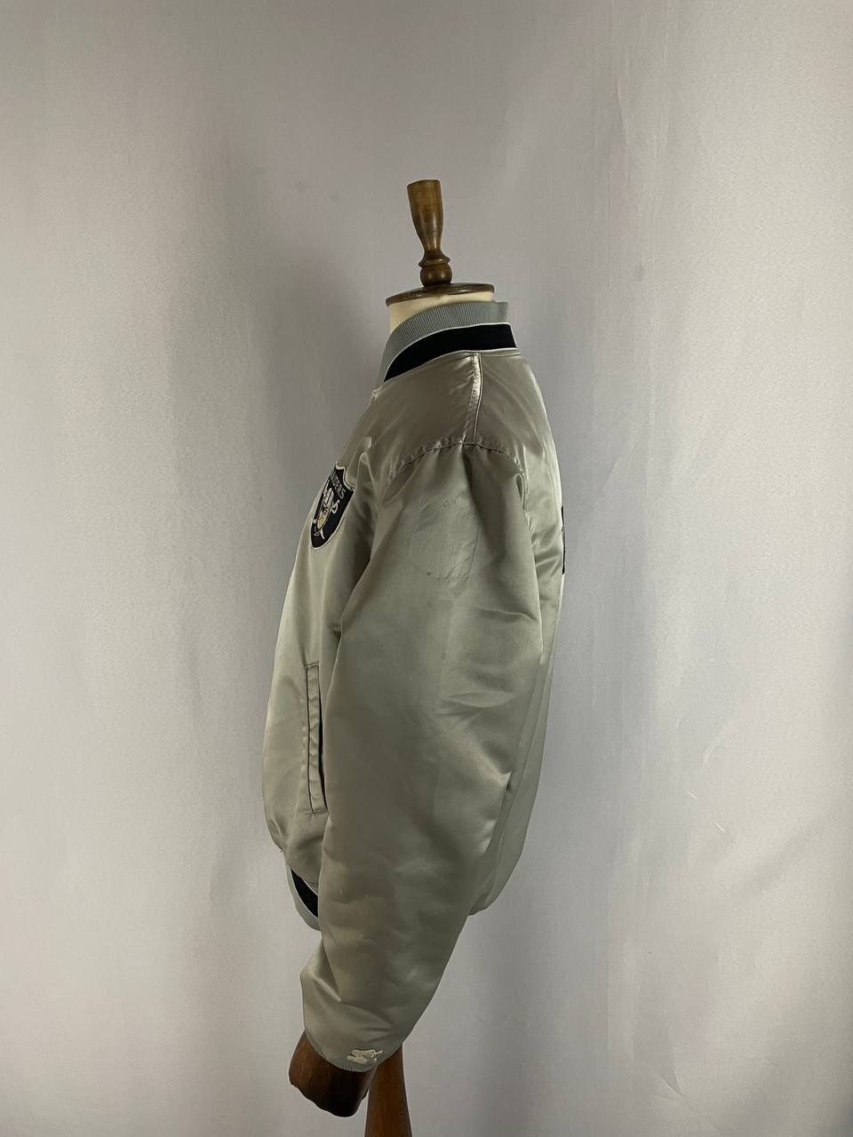 Starter Starter Raiders Vintage Bomber Jacket 1990s Grey Size US XL / EU 56 / 4 - 8 Thumbnail