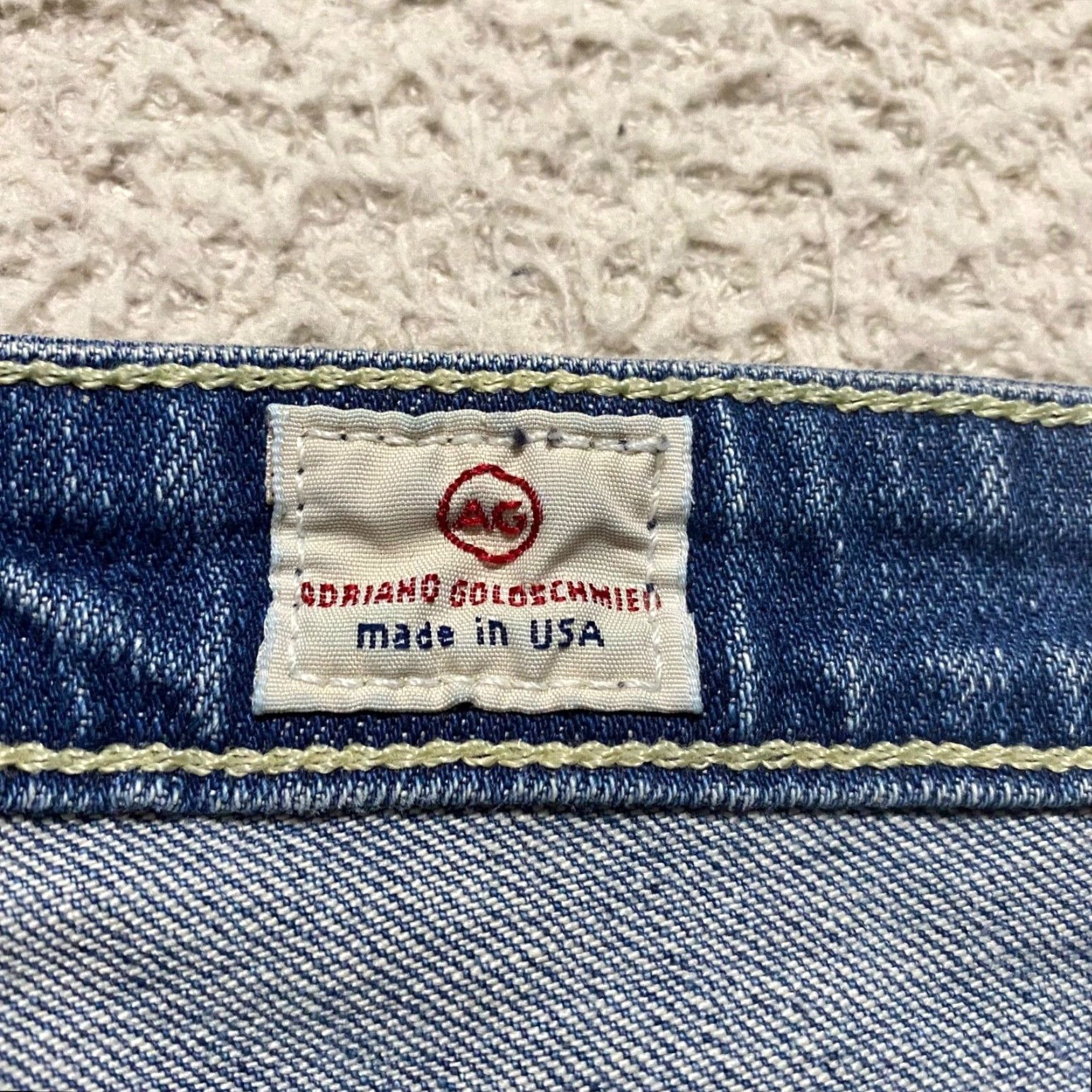 Denime AG Adriano Goldschmied Jeans Womens 28R Blue Denim Stilt Cigarette Roll Up Shirt? Size 26" / US 2 / IT 38 - 6 Thumbnail