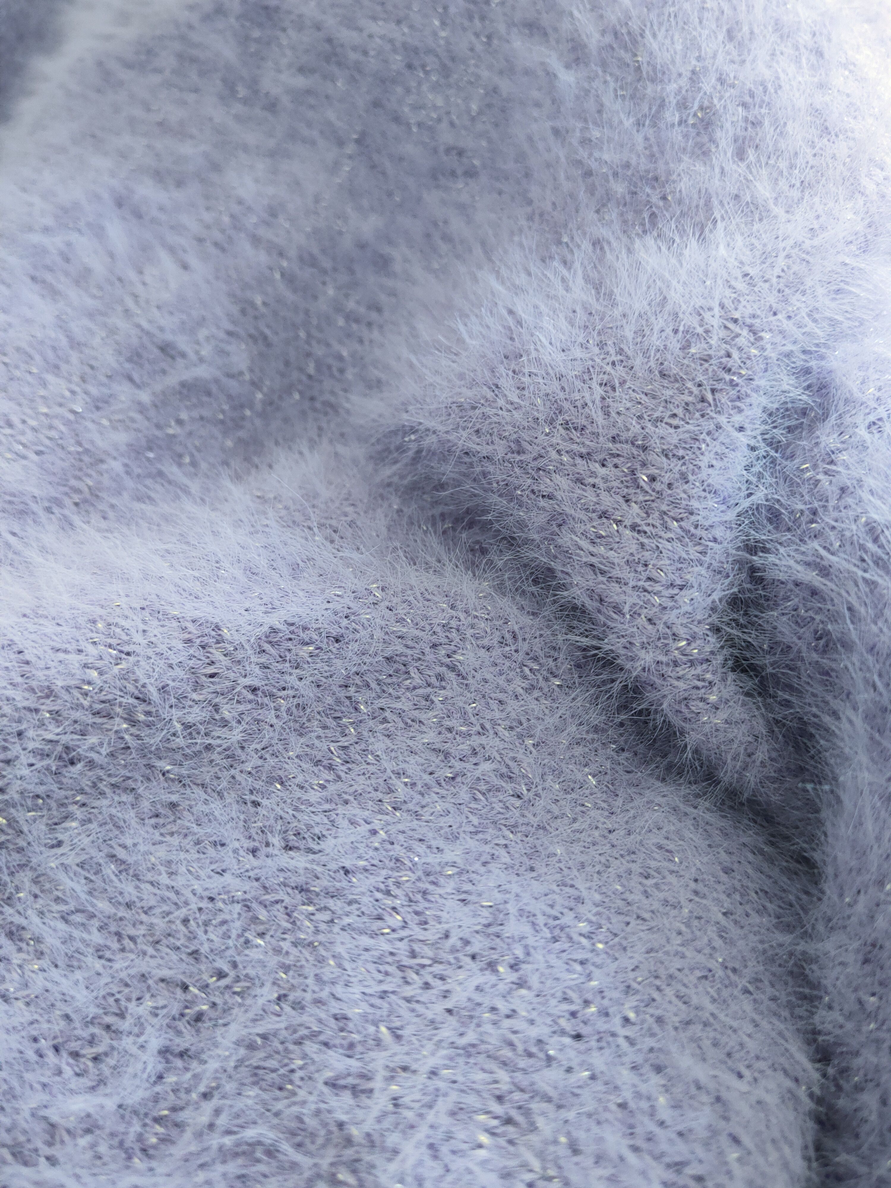 Japanese Brand DL Yecca Vecca Light Purple Fur Mohair Knitwear #46-443 Size M / US 6-8 / IT 42-44 - 10 Thumbnail