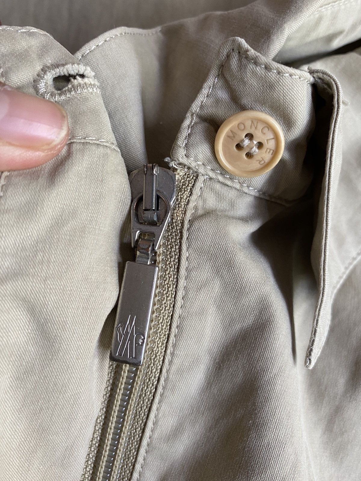 Moncler MONCLER Beige Button-Up Long Coat with Pockets Size ONE SIZE - 16 Thumbnail