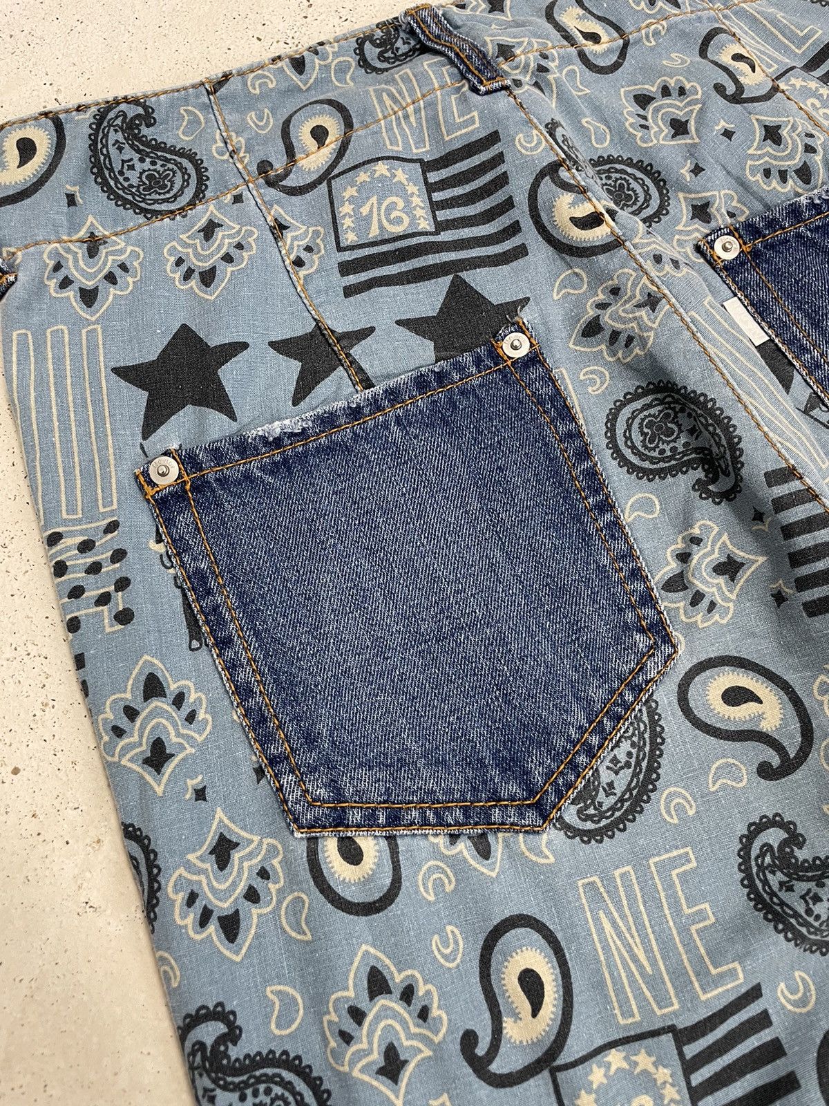 Other Rare Ne-Net by Issey Miyake Denim Pattern Size US 29 - 19 Thumbnail