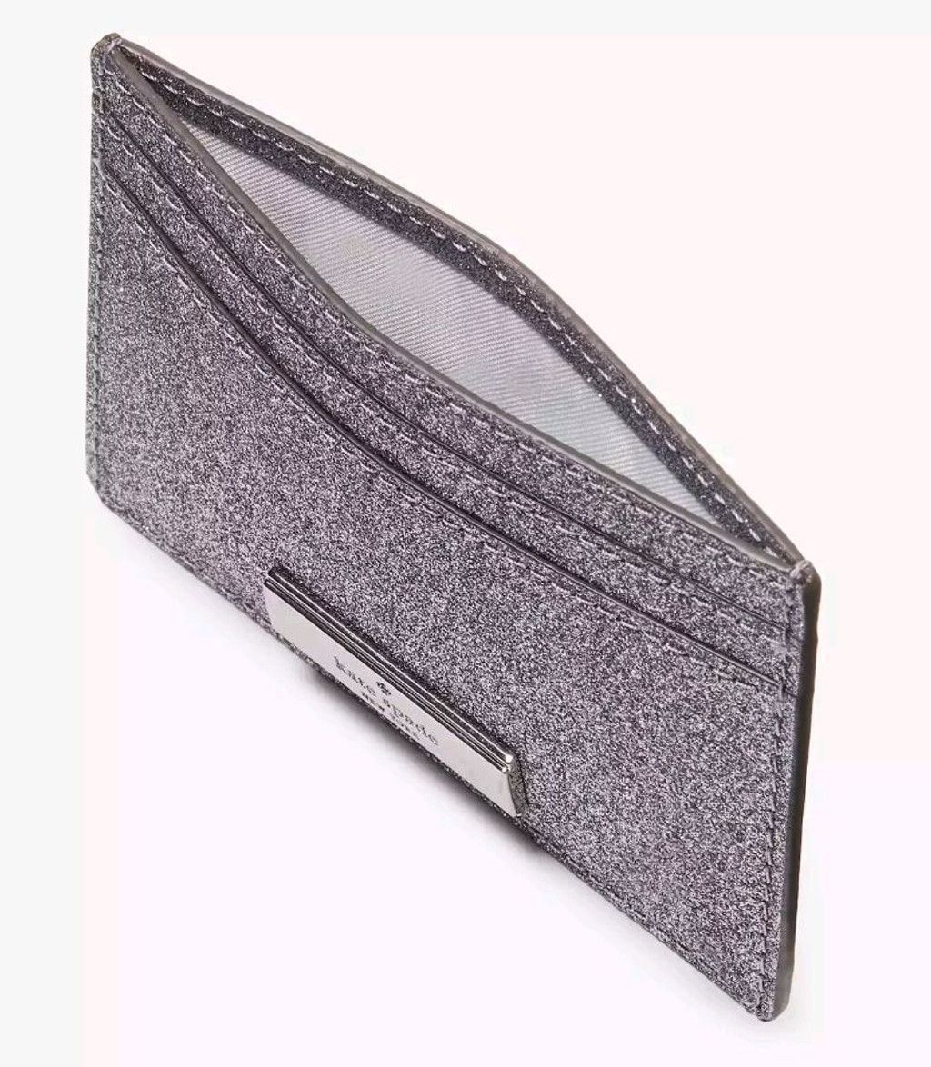 Kate Spade Kate Spade Kenzie Silver Glitter Card Holder NWT Size ONE SIZE - 2 Thumbnail
