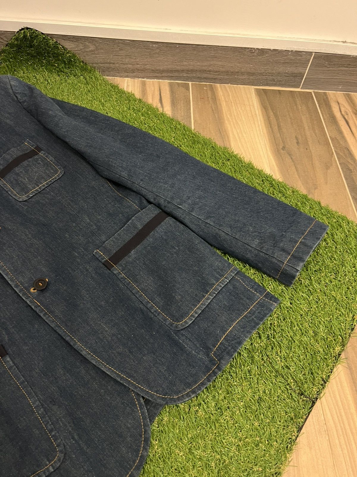Alexander McQueen Sample Alexander McQueen Denim Jacket Blazer Y2k Luxury Size US L / EU 52-54 / 3 - 4 Thumbnail
