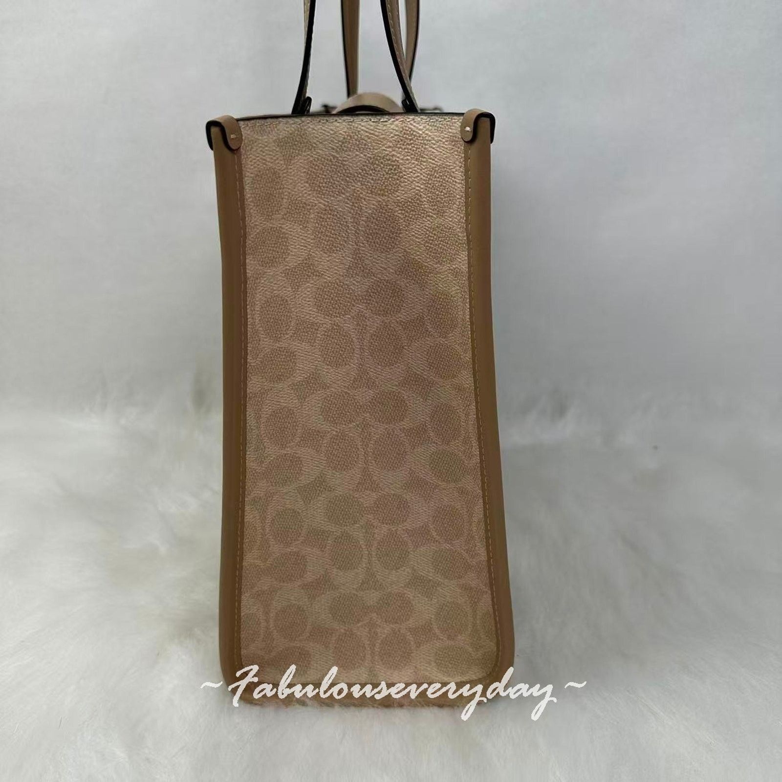 Coach Coach Maggie Tote Bag In Colorblock Canvas/Gold/Dark Natural Size ONE SIZE - 3 Thumbnail