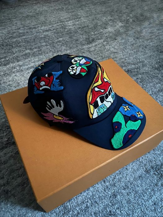 Louis Vuitton x Supreme - LV Monogram Camo Box Logo Camp Cap Hat