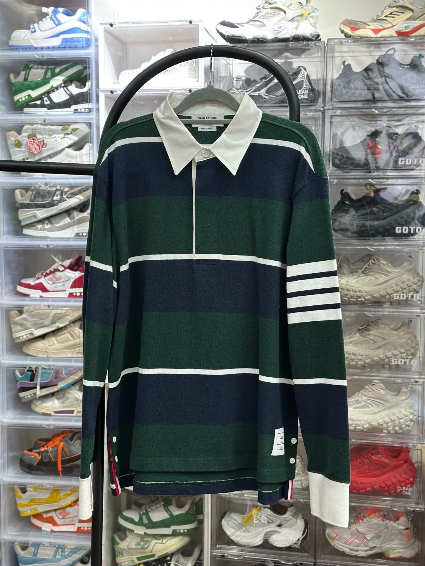 Thom Browne Thom Browne Striped Brown Polo 43 Men Size US L / EU 52-54 / 3 - 1 Thumbnail