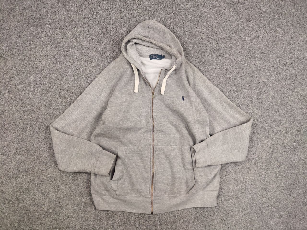 Polo Ralph Lauren Vintage 90's Polo Ralph Lauren Blank Zip Hoodie Usa style Size US XL / EU 56 / 4 - 13 Thumbnail