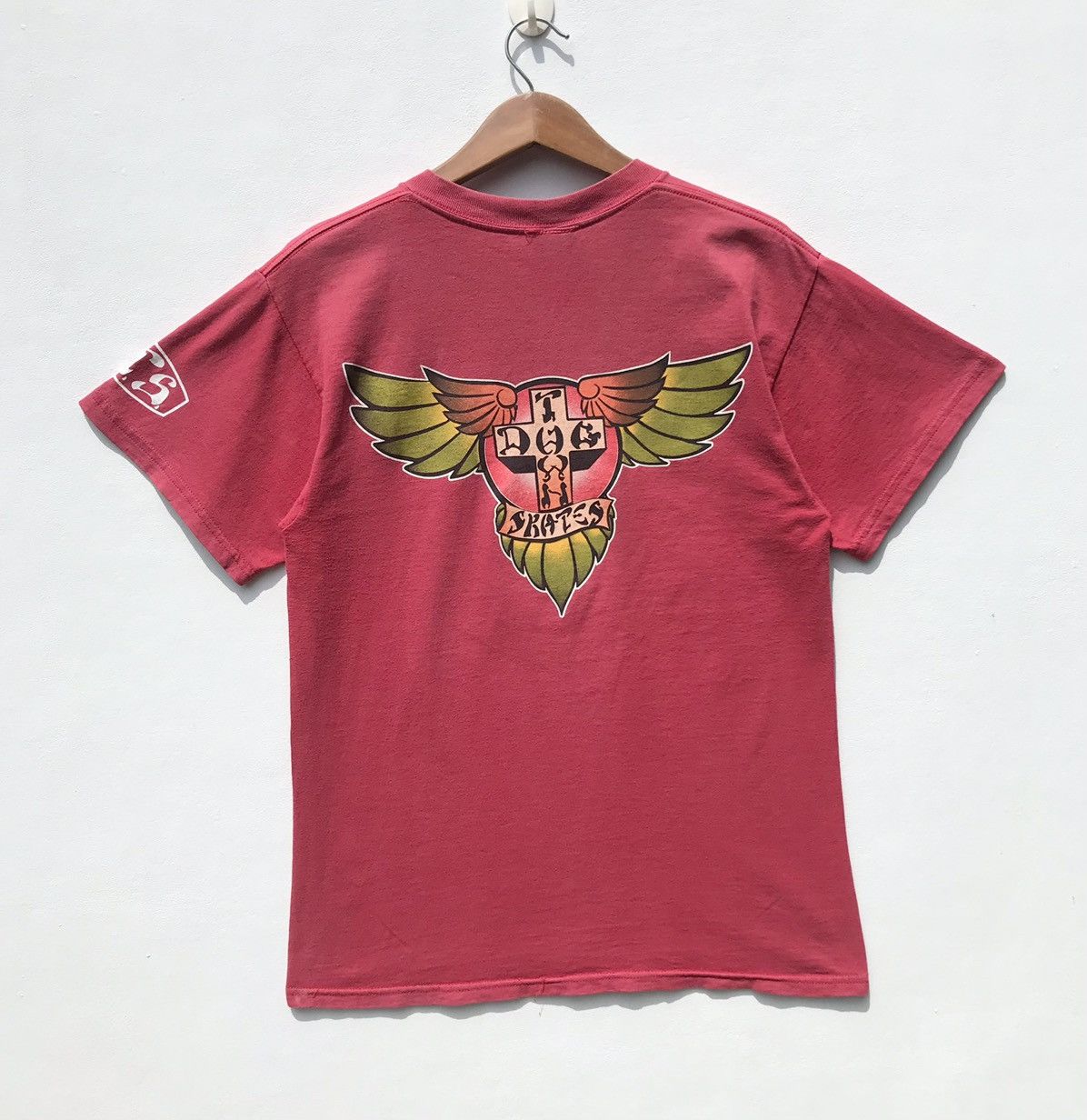 image of Dogtown x Skategang Distressedy2K Vintage Dog Town Cross Skateboard Shirt in Red, Men's (Size Small
