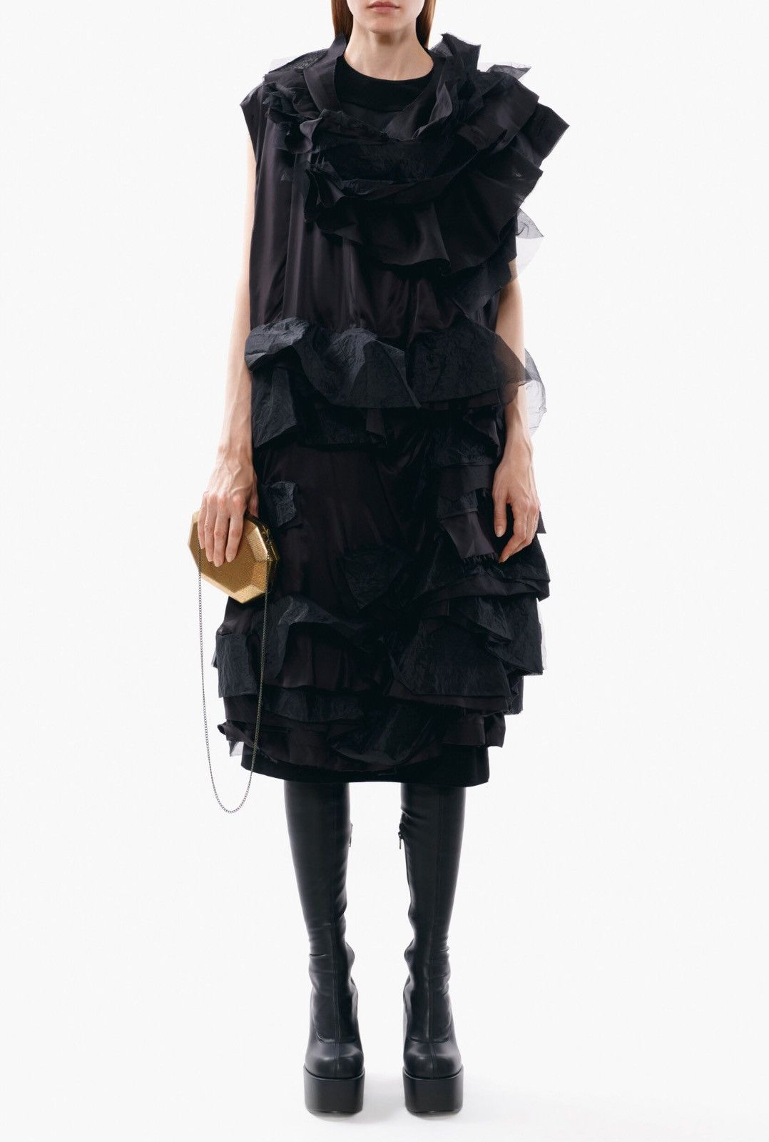 Comme des Garcons × Japanese Brand Comme Des Garçons Comme Des Garçons Ruffled A-line Dress Size S / US 4 / IT 40 - 4 Thumbnail
