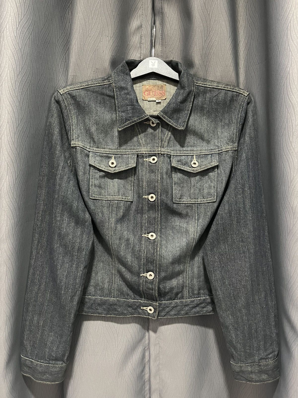 Guess Herringbones Twill Denim Jacket