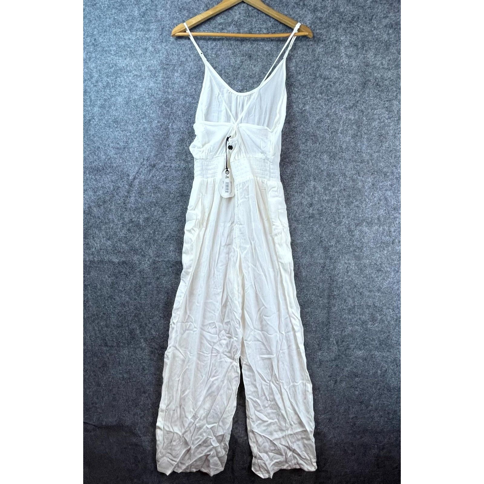 Prana Prana Fernie Wide Leg Jumpsuit Womens Med White LIghtweight Size 30" / US 8 / IT 44 - 3 Thumbnail