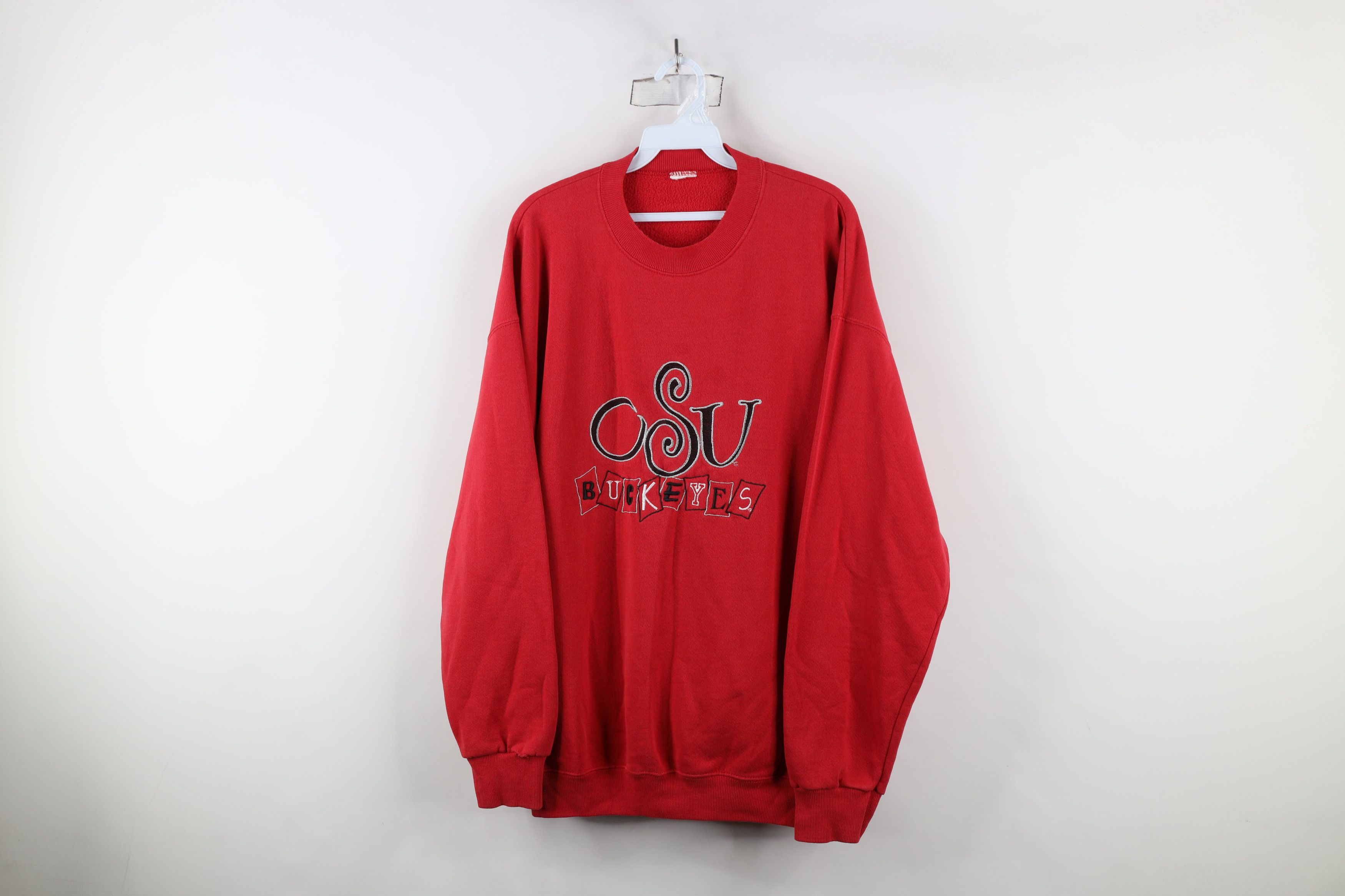 Vintage Vintage 90s Spell Ohio State University Buckeyes Sweatshirt Size US XL / EU 56 / 4 - 1 Thumbnail