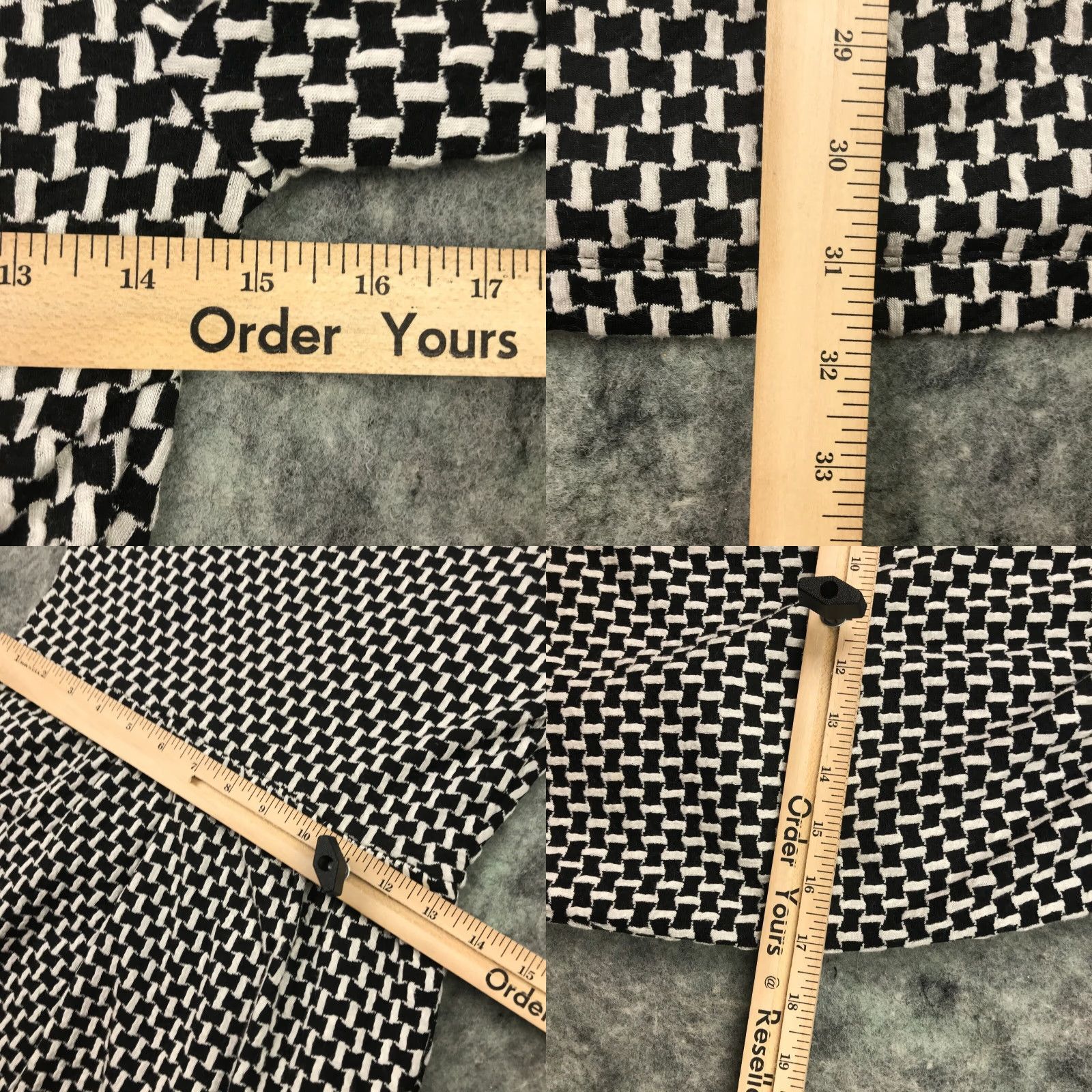Venus Venus Dress Womens Geometric Pockets Half Sleeve Knee Length Black White XS S M L Size S / US 4 / IT 40 - 8 Thumbnail