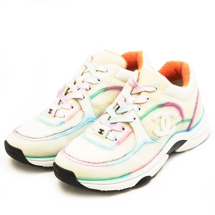 Chanel Chanel Chanel Felt Sneakers Textile Shoes DUTY FREE for USA Size ONE SIZE - 1 Thumbnail