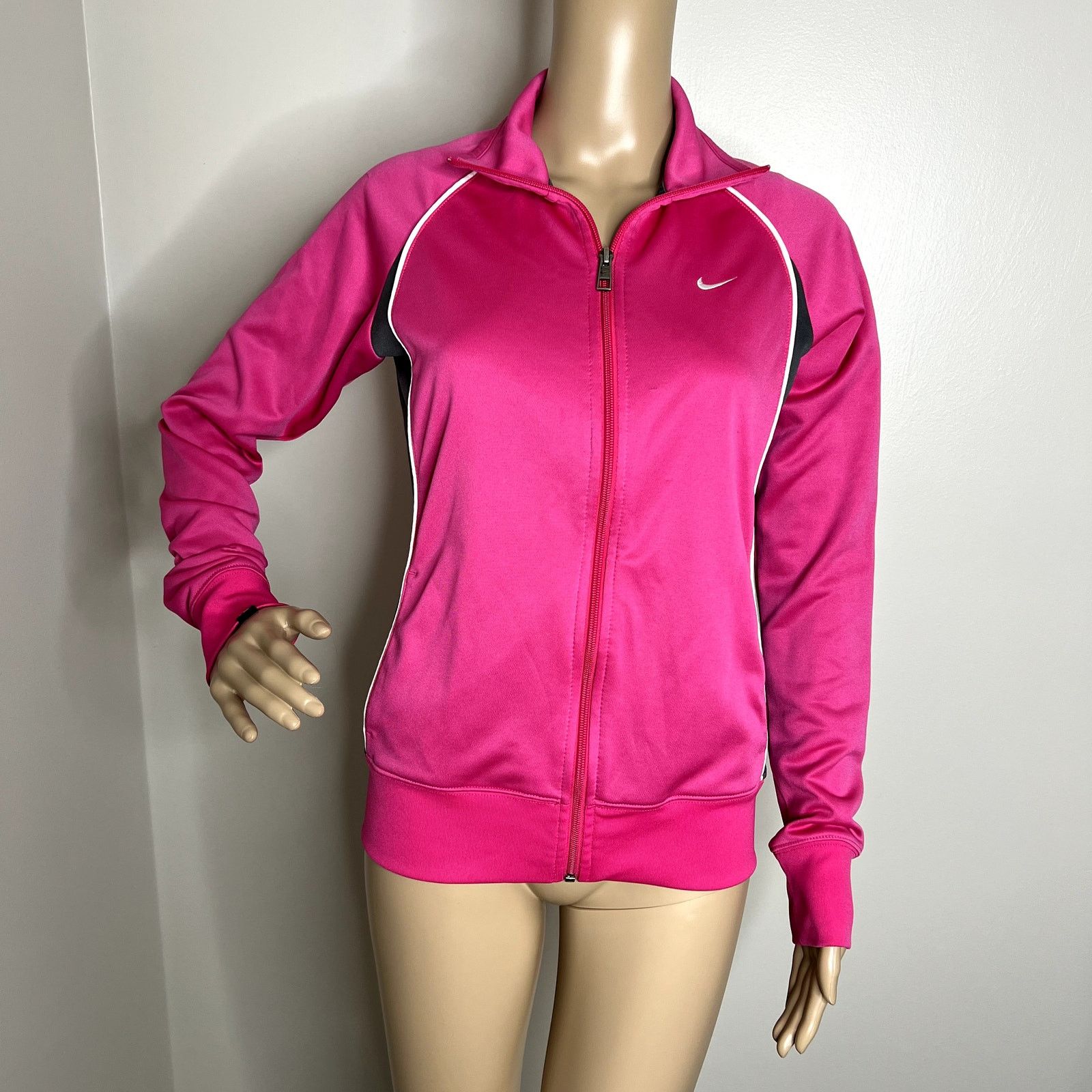 Nike Nike Pink Athletic Full Zip Track Jacket Size M / US 6-8 / IT 42-44 - 8 Thumbnail