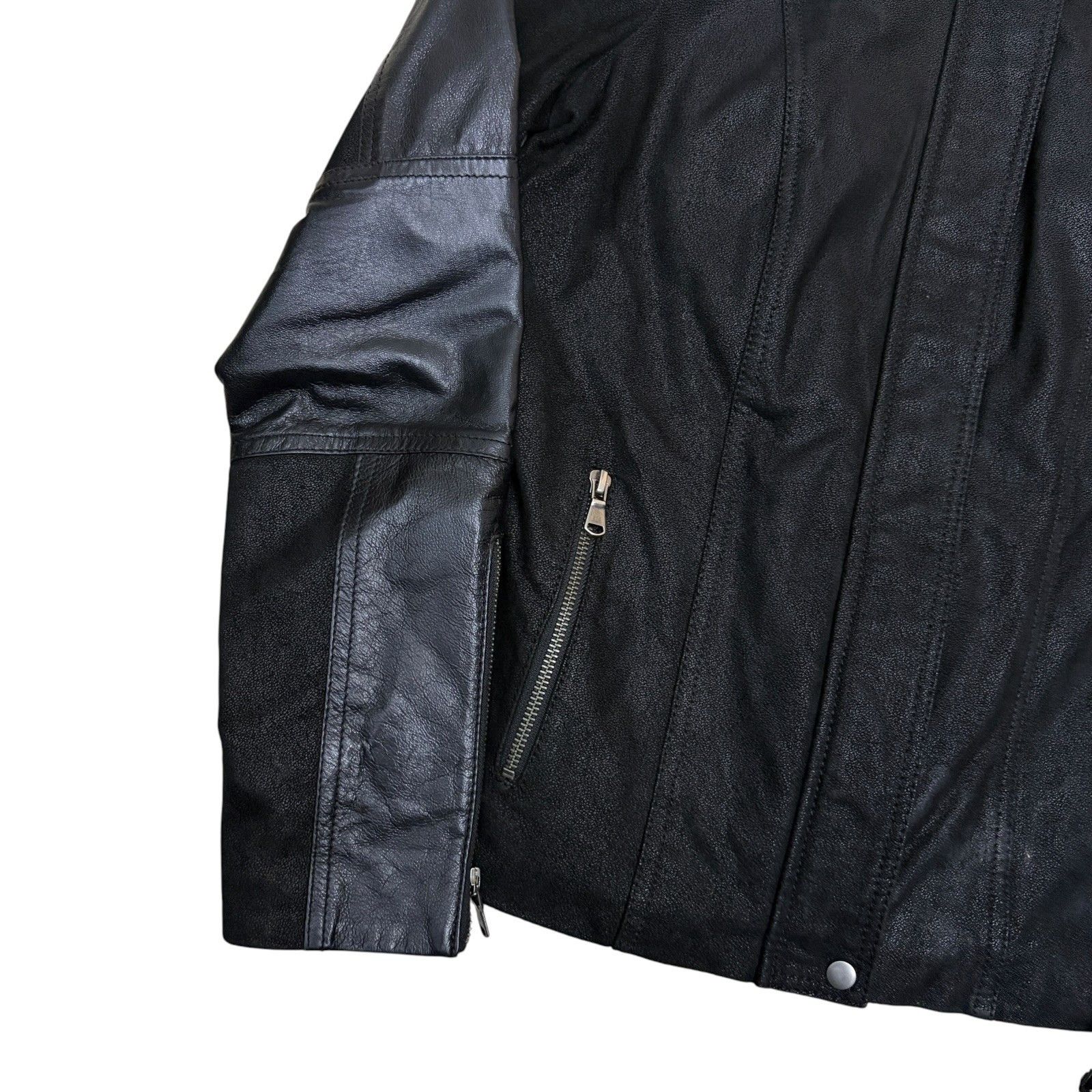Danier DANIER LEATHER Jacket Designer Black Casual Coat Womens 2XS Size XXS / US 00 / IT 34 - 6 Thumbnail