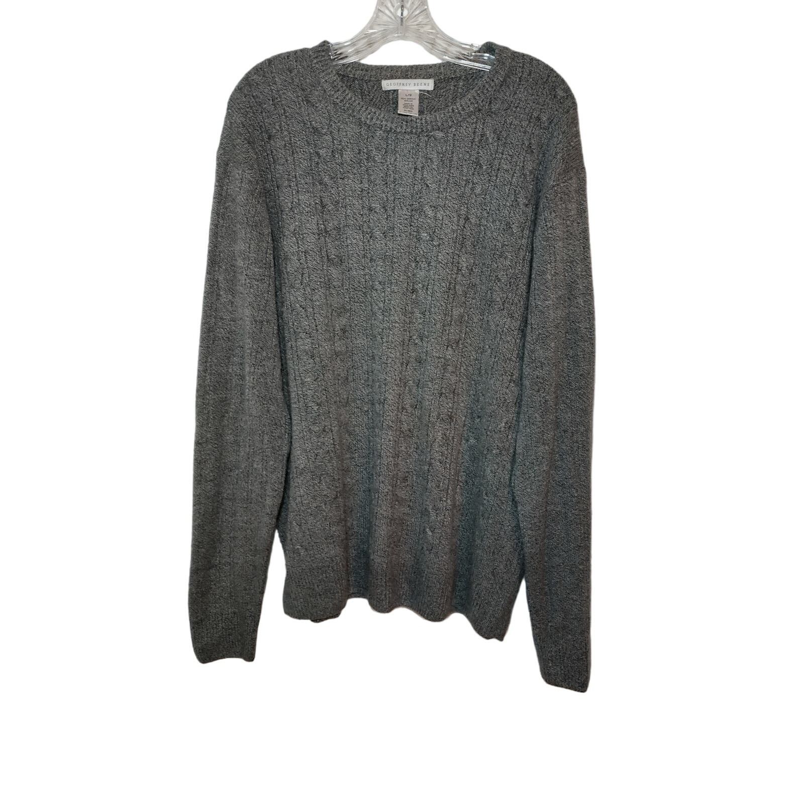 Geoffrey Beene Geoffrey Beene Women Acrylic Sweater Knit Crew Neck Gray Lg Size L / US 10 / IT 46 - 1 Thumbnail