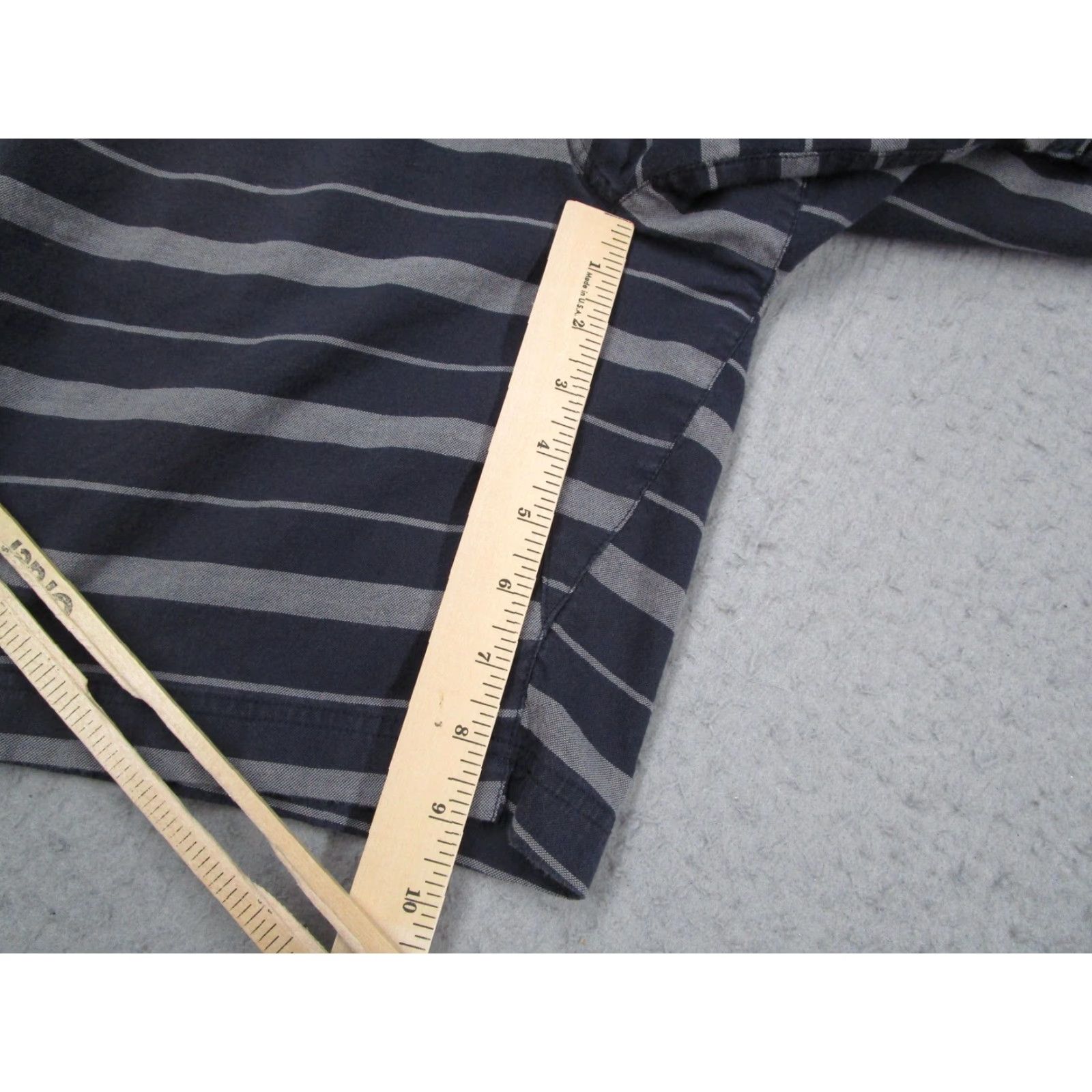 Lululemon Lululemon Commission Short Mens 32 Gray Navy Stripe Chino Zip Pocket Twill Size US 32 / EU 48 - 3 Thumbnail