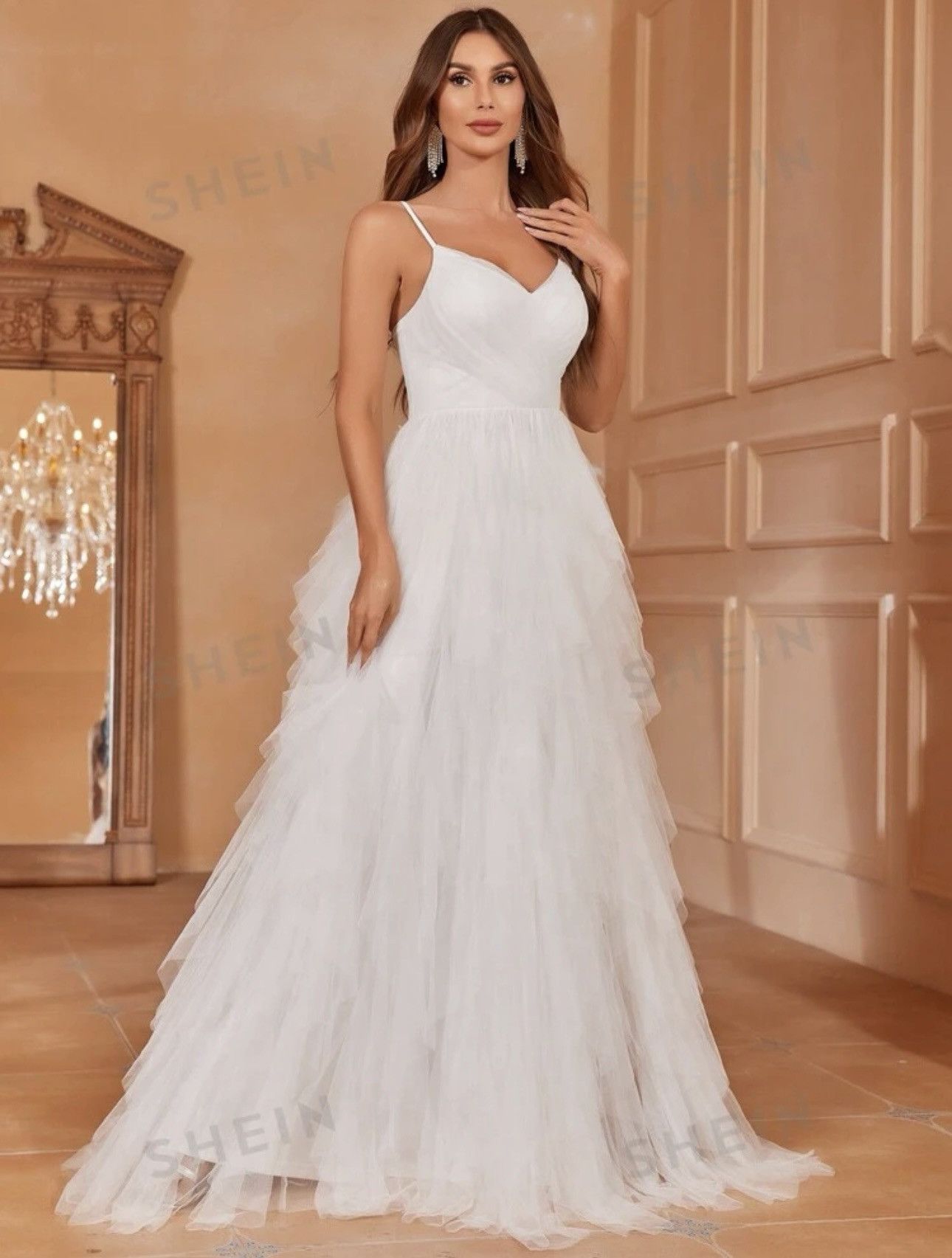 Shein White Ball Gown Size XL / US 12-14 / IT 48-50 - 3 Thumbnail