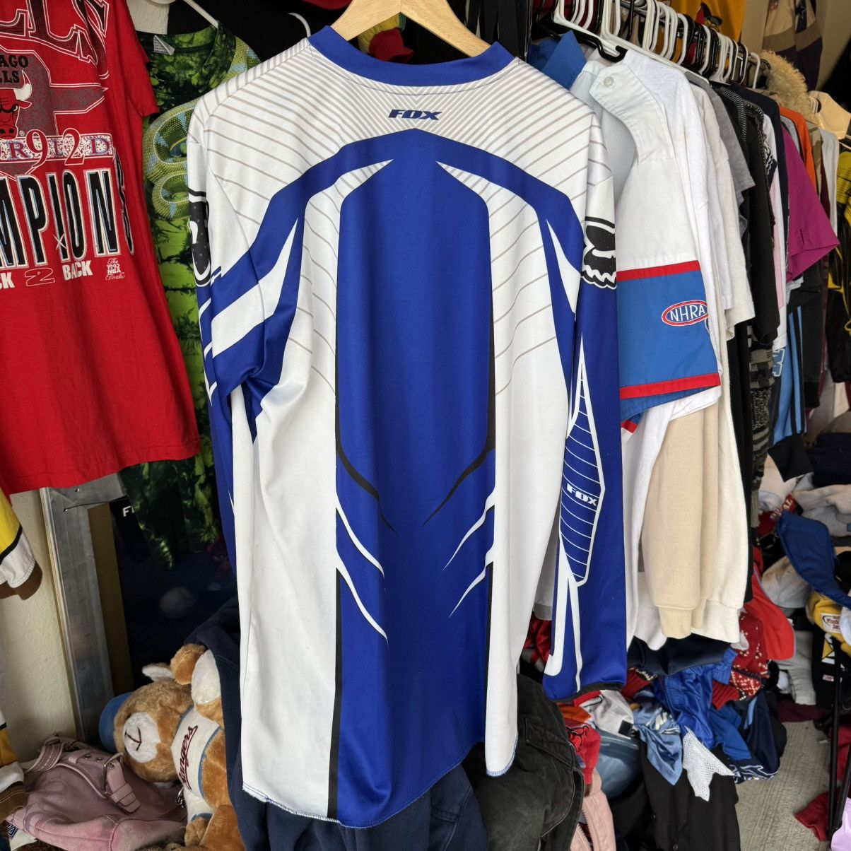Fox Racing × Playboi Carti × Vintage FOX MOTOCROSS VINTAGE OVERSIZED RACING JERSEY 90s AOP SKATER Size US L / EU 52-54 / 3 - 6 Thumbnail