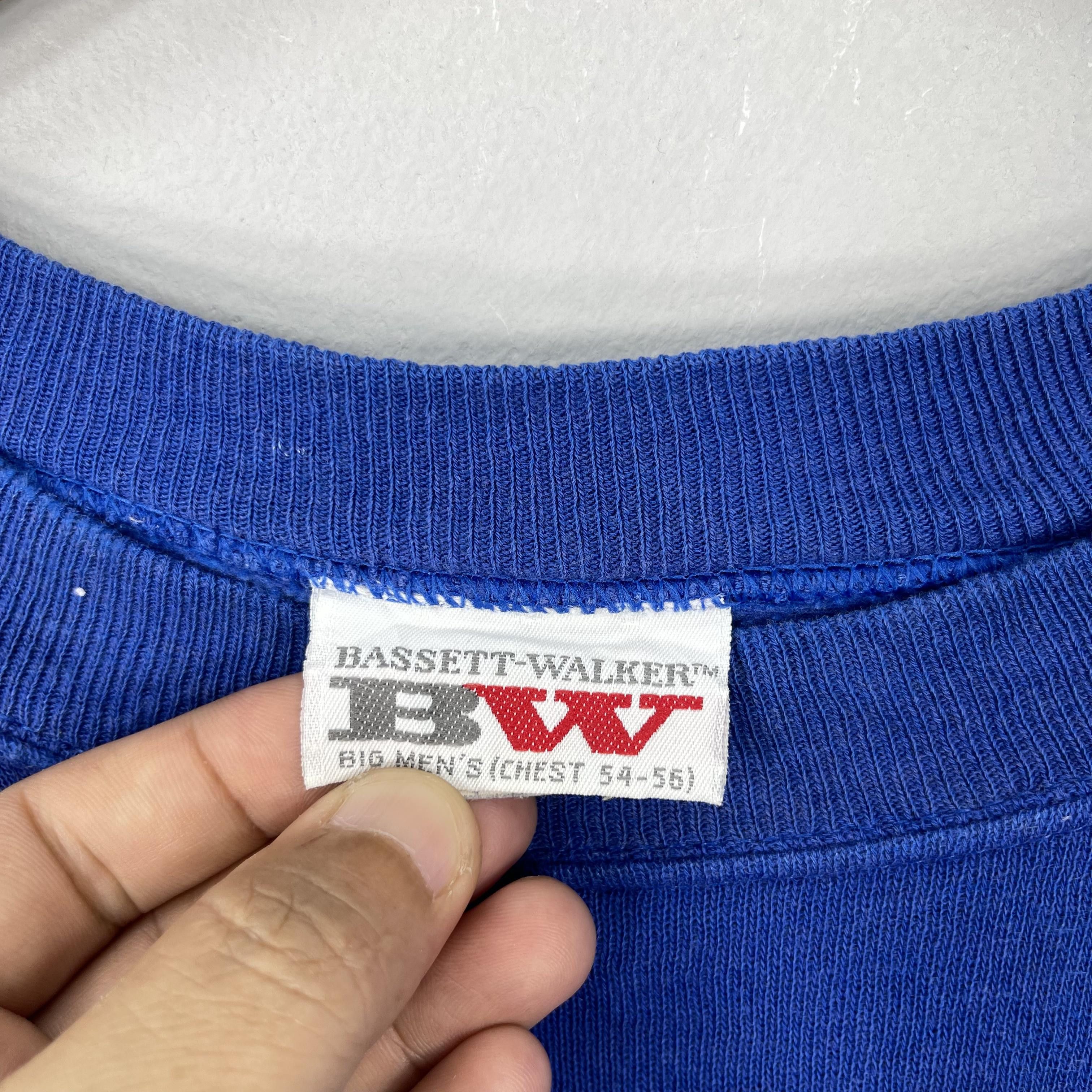 Vintage Vintage 1990s Plain Blue Sweatshirt Made In Usa Size US XXL / EU 58 / 5 - 5 Thumbnail