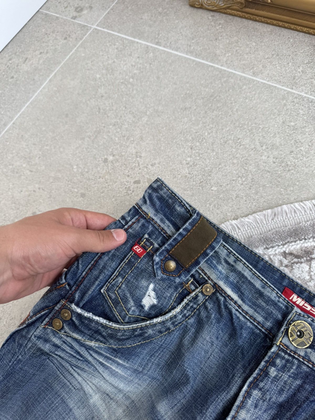 Miss Sixty Archive Miss Sixty Distressed Denim – Y2K Utility Style Size 29" - 8 Thumbnail
