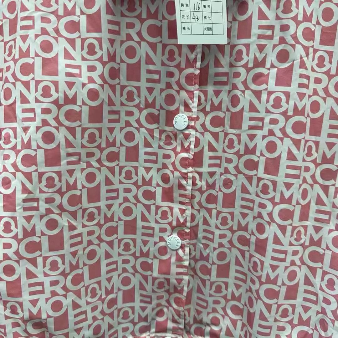 Moncler Moncler Pink Allover Cuff Logo Short Sleeve Shirt Size S / US 4 / IT 40 - 4 Thumbnail