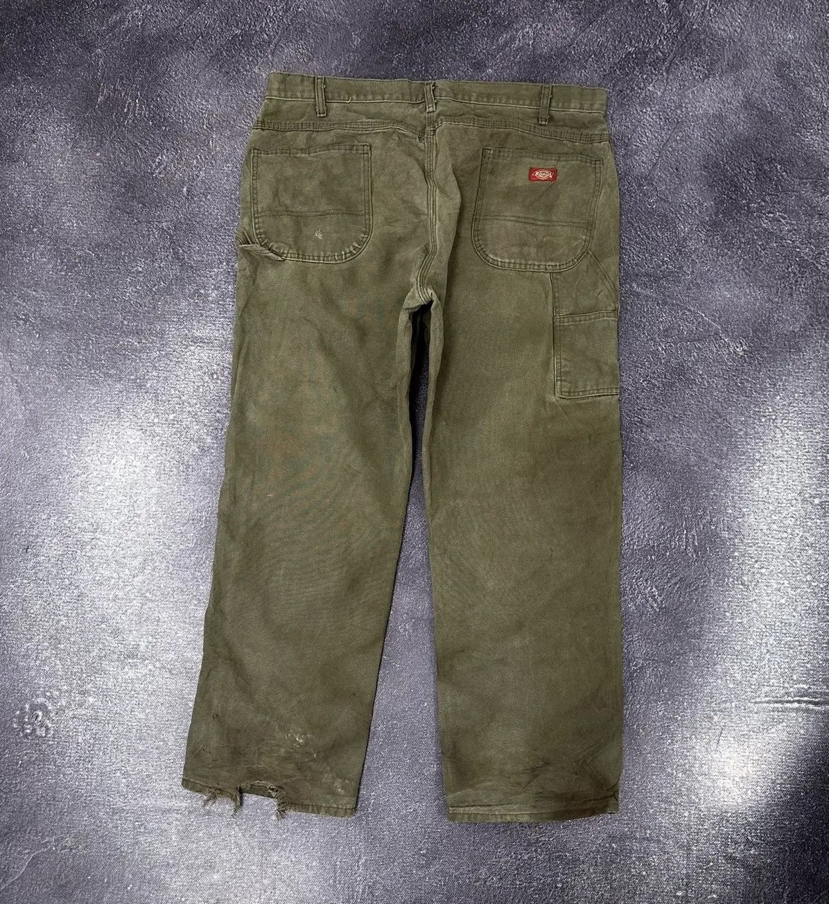 Dickies × Vintage Vintage Dickies Distressed Olive USA Work Hype Baggy Pants Size US 42 / EU 58 - 1 Thumbnail