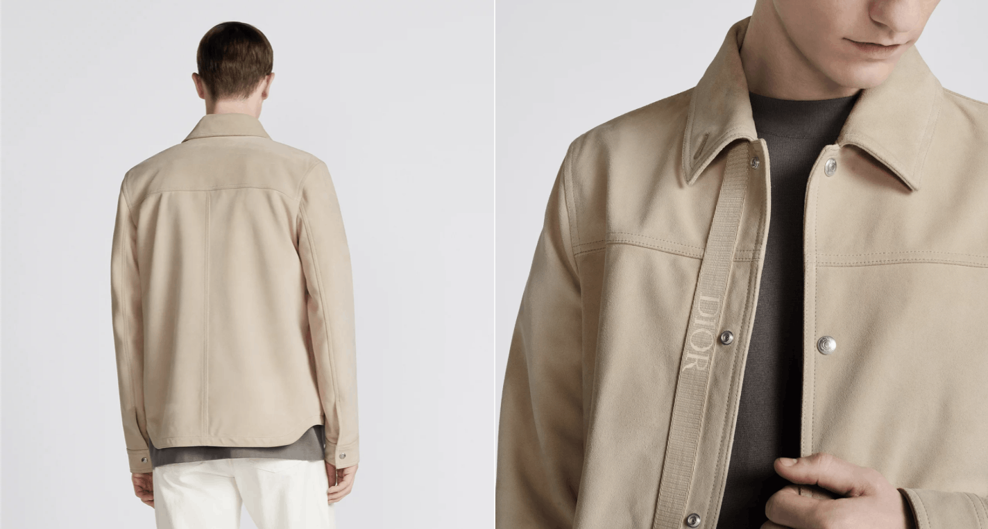 Dior NEVER WORN Ecru Suede Calfskin Overshirt Size US S / EU 44-46 / 1 - 4 Thumbnail