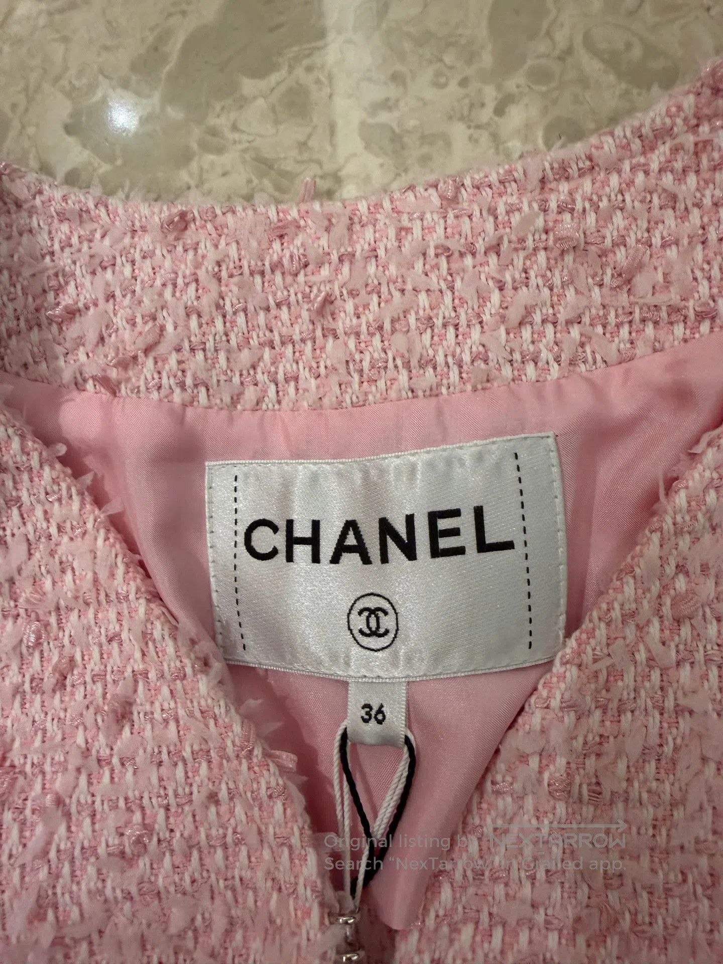 Chanel Chanel 21C Pink Tweed Long Coat. Size US S / EU 44-46 / 1 - 3 Thumbnail
