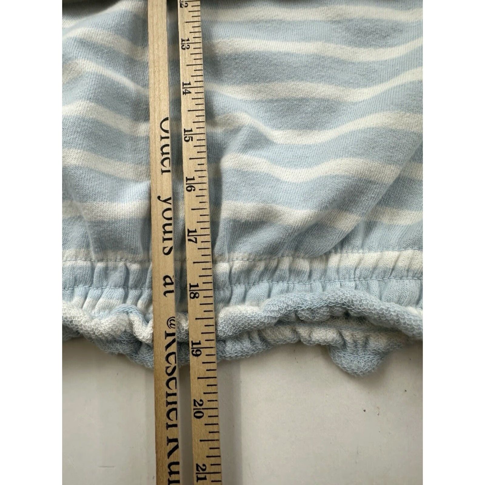 Levi's Levi’s Sweatshirt Womens Medium Blue White Striped Ruffle Long Sleeve Pullover Size M / US 6-8 / IT 42-44 - 6 Thumbnail