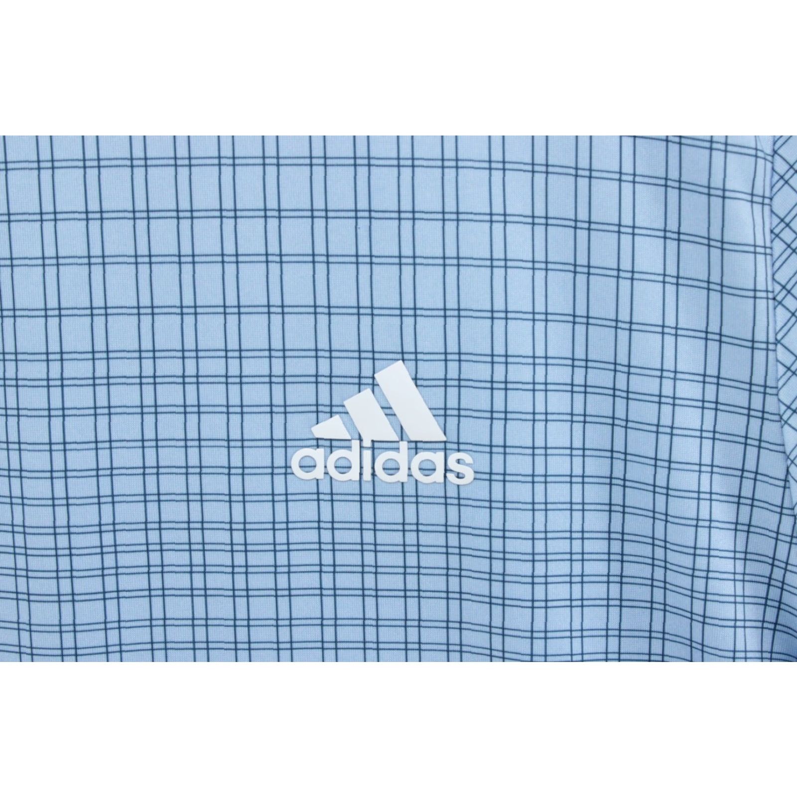 Adidas Adidas Polo Golf Shirt Men XL Blue Check Logo Polo Casual Office Preppy Athleisure Sports Mens Size US XL / EU 56 / 4 - 4 Thumbnail