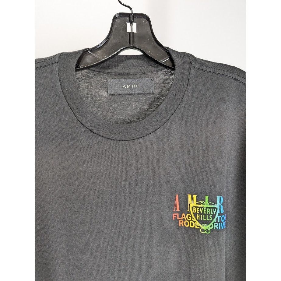 Amiri o1rshd1 Q:3 / Amiri XO Beverly Hills Tee in Black / Rainbow Size US M / EU 48-50 / 2 - 4 Thumbnail
