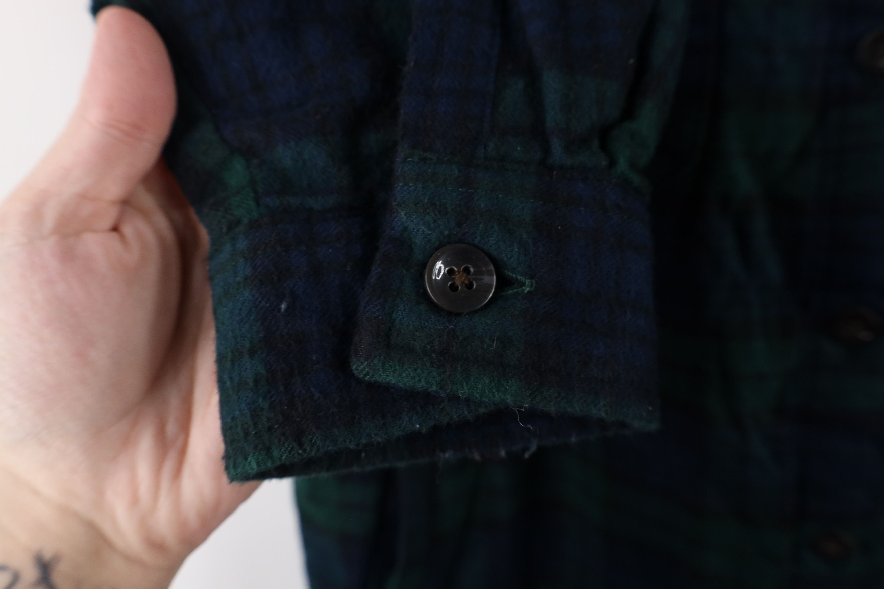 L.L. Bean × Vintage Vintage LL Bean Fit Fleece Lined Flannel Shirt Jacket Plaid Size L / US 10 / IT 46 - 7 Thumbnail