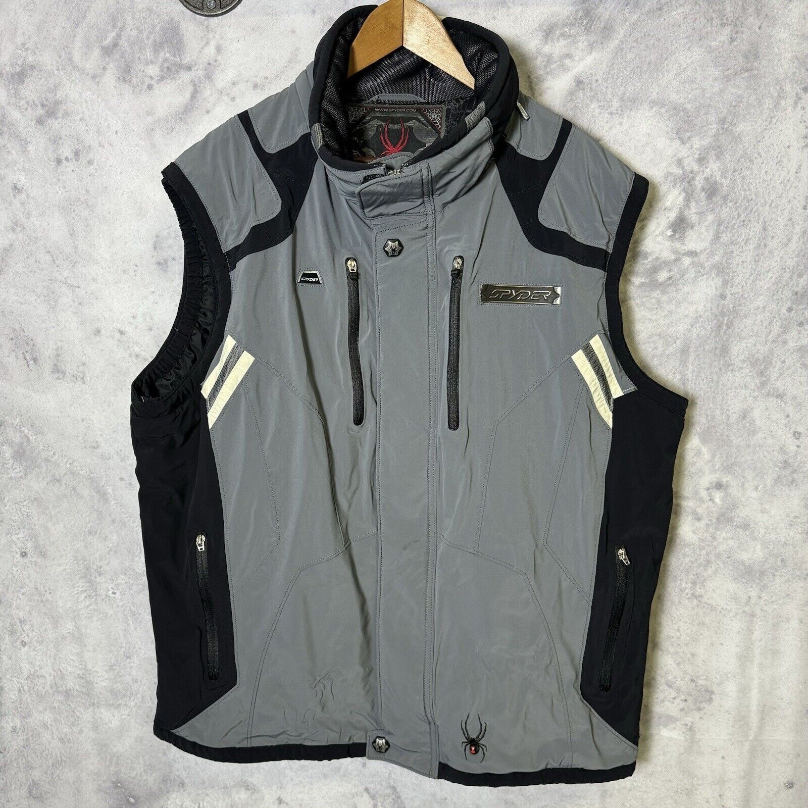 image of Spyder Entrant Dermizax Ev Vest Adult Size 58 Gray Full Zip in Grey, Men's