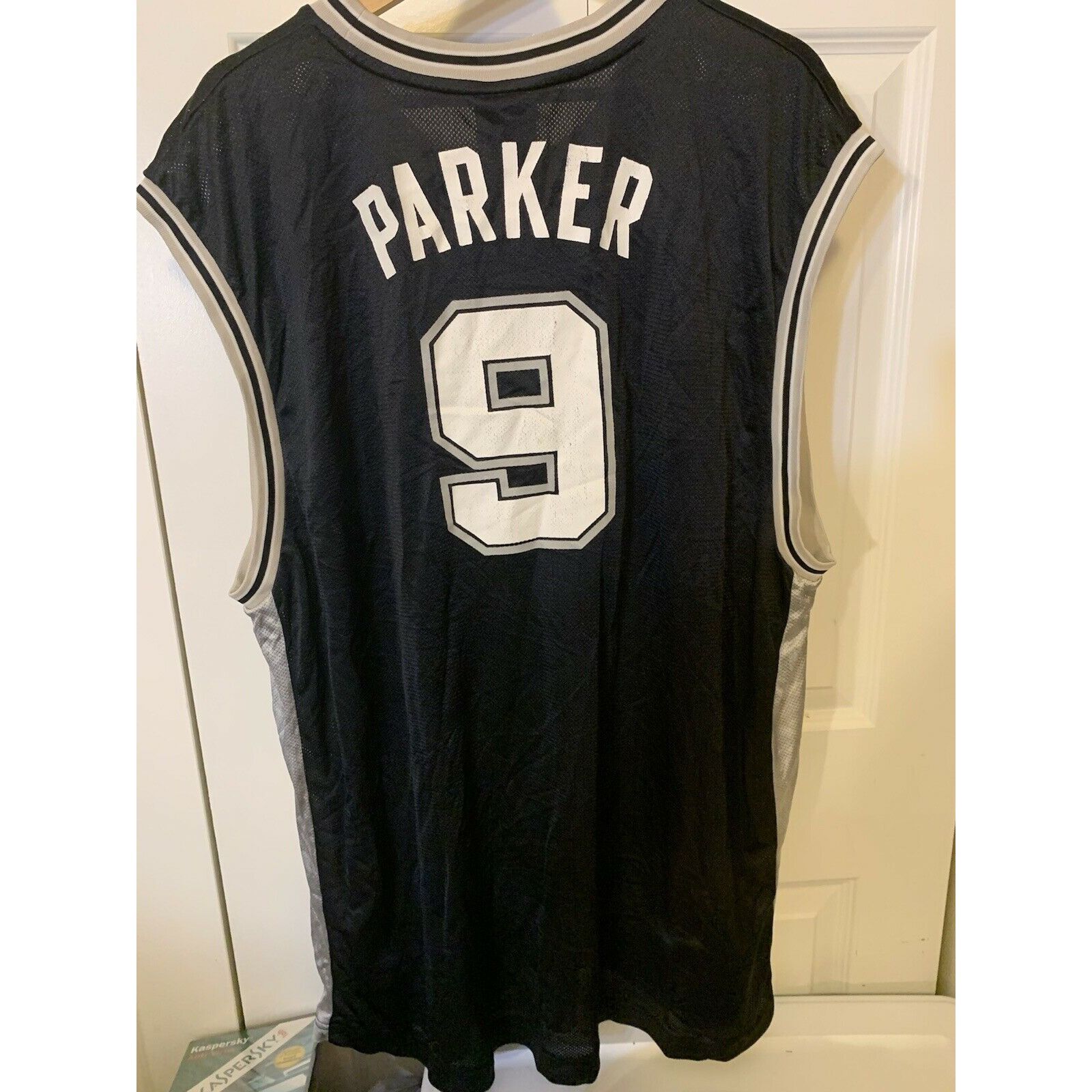 image of Reebok Tony Parker Nba Men’S Size 2Xl San Antonio Spurs Jersey in Black, Men's