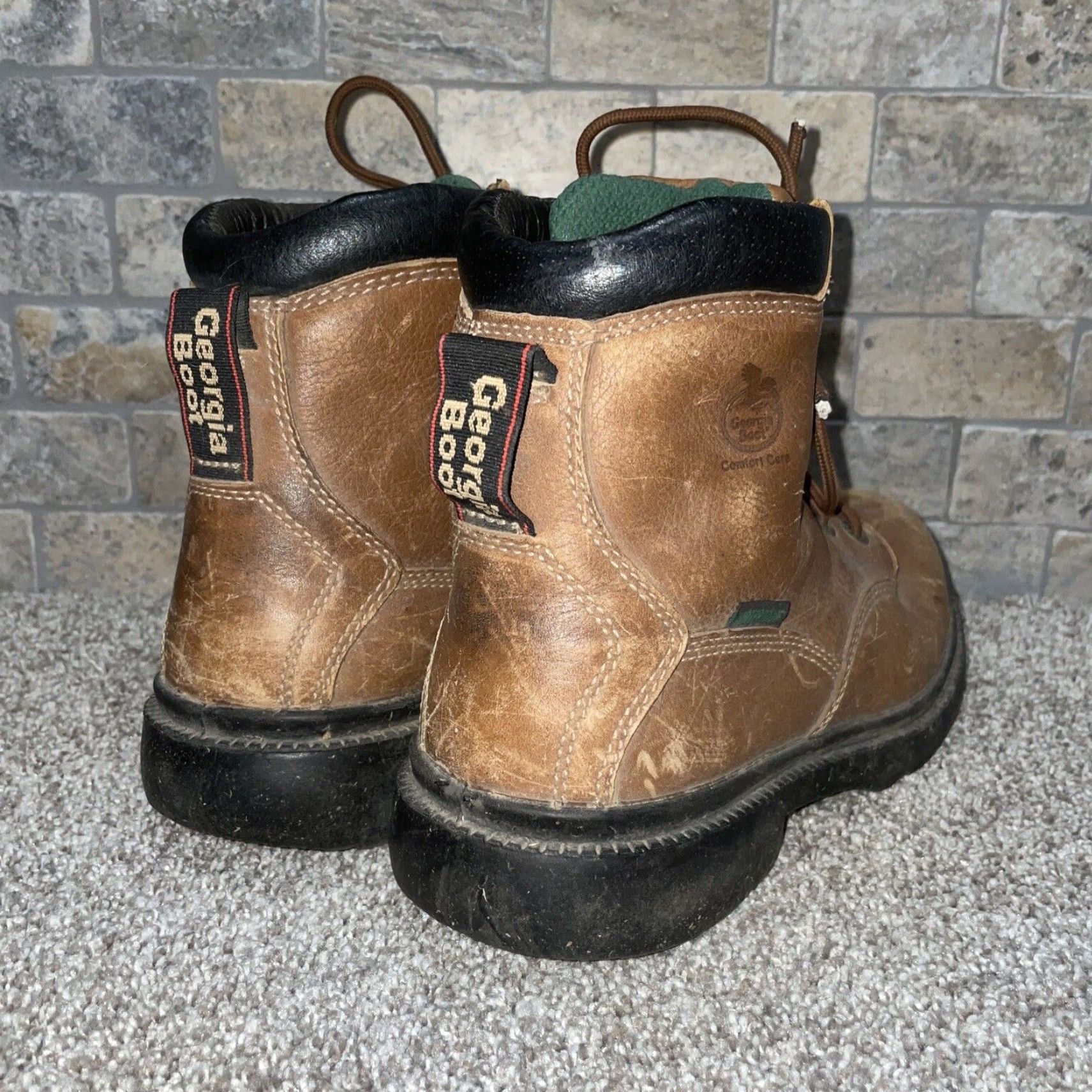 Vintage Georgia Leather Boots Mens Brown Size 9 Size US 9 / EU 42 - 2 Thumbnail