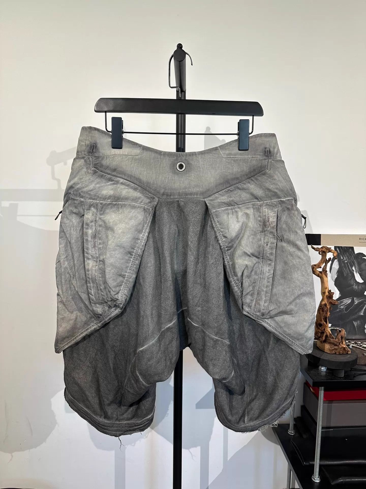 Hamcus Hamcus Manta Ray Nylon Paneled Dropped Crotch Short 3 Size US 27 - 2 Thumbnail