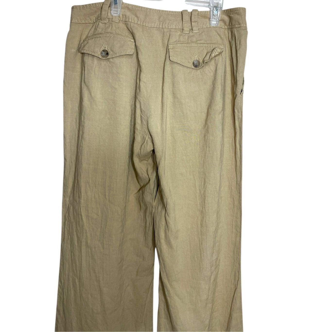 Banana Republic Banana Republic Y2K Wide Leg Linen High Waist Pant Women's Size 10 Size 32" / US 10 / IT 46 - 6 Thumbnail