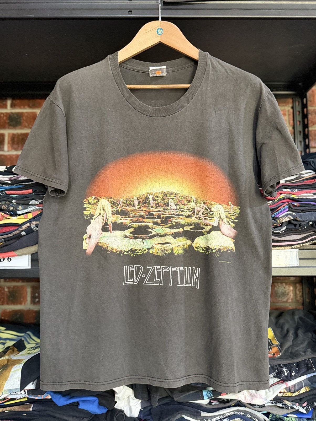 Thrashed Vintage 90s Led Zeppelin Promo Sun Faded Tee
