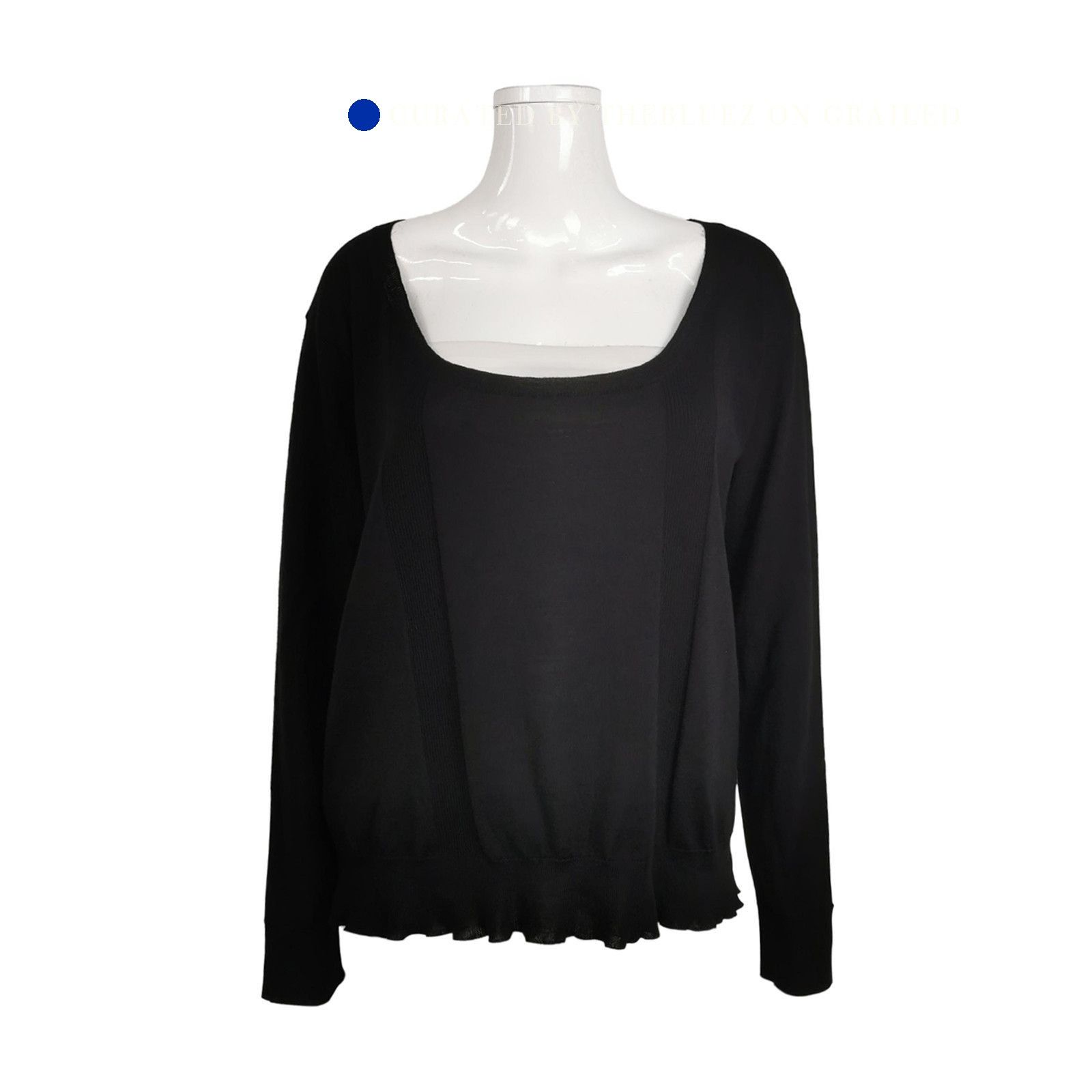 Prada Luxurious Black Wool-Silk Blend Sweater Size US S / EU 44-46 / 1 - 1 Thumbnail