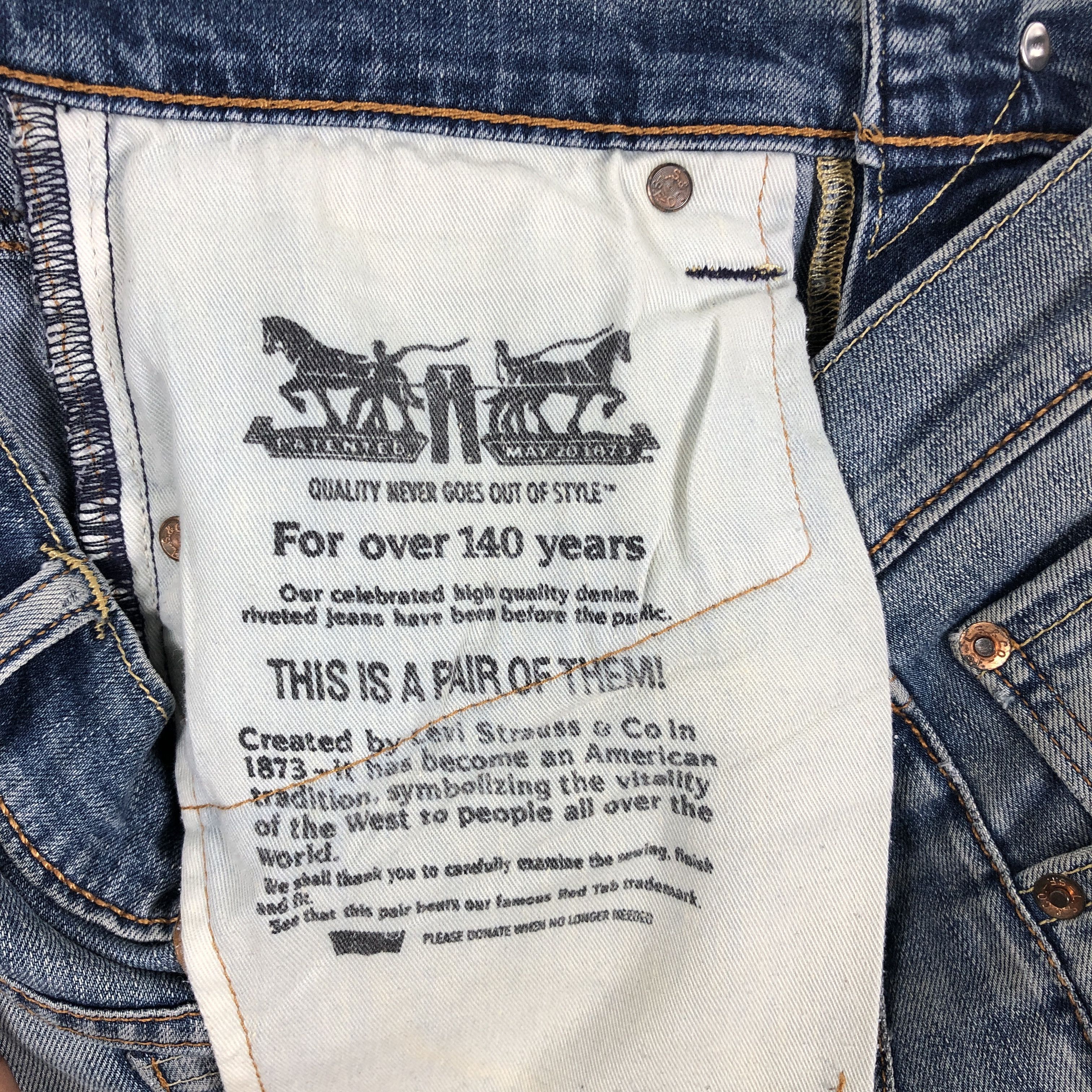 Levi's × Vintage Vintage Levis 511 Jeans Light Blue Wash 30 x 30.5 L1255 Size US 30 / EU 46 - 11 Thumbnail