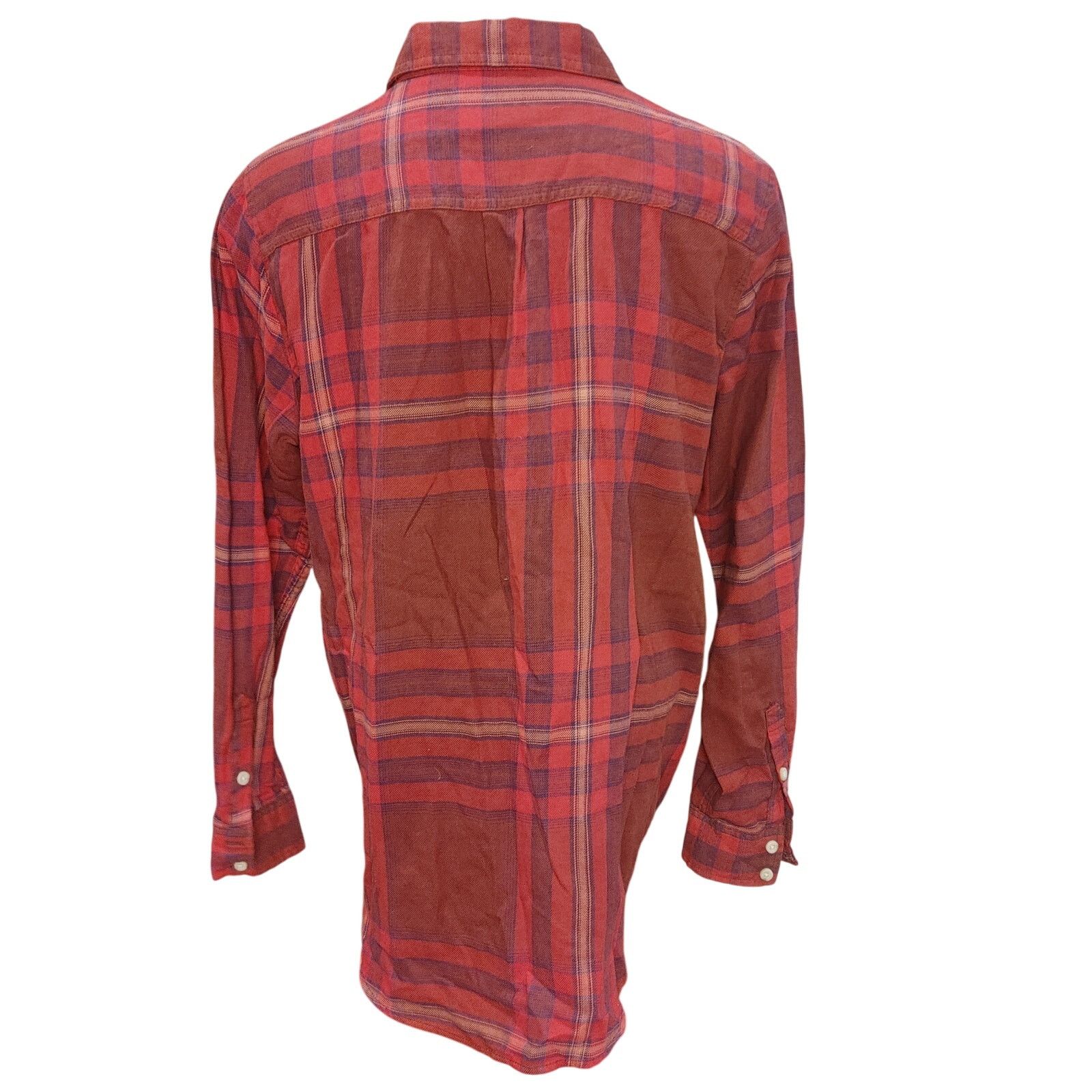 Mossimo Mossimo Women's LG Boyfriend Fit Red Plaid Top Size L / US 10 / IT 46 - 2 Thumbnail