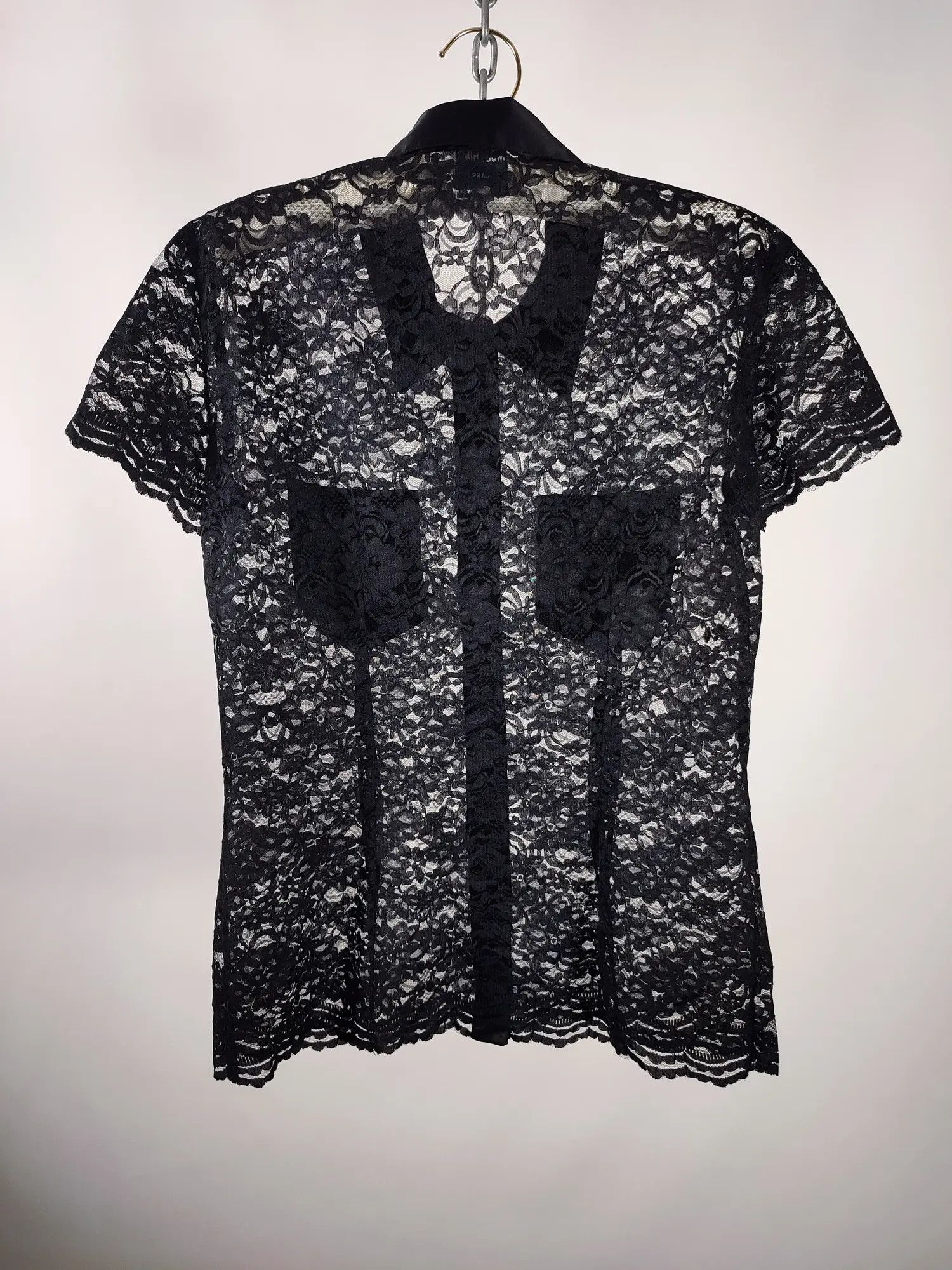 Love Moschino × Moschino Love Moschino Lace Flower Vintage Blouse Shirt Size L / US 10 / IT 46 - 8 Thumbnail